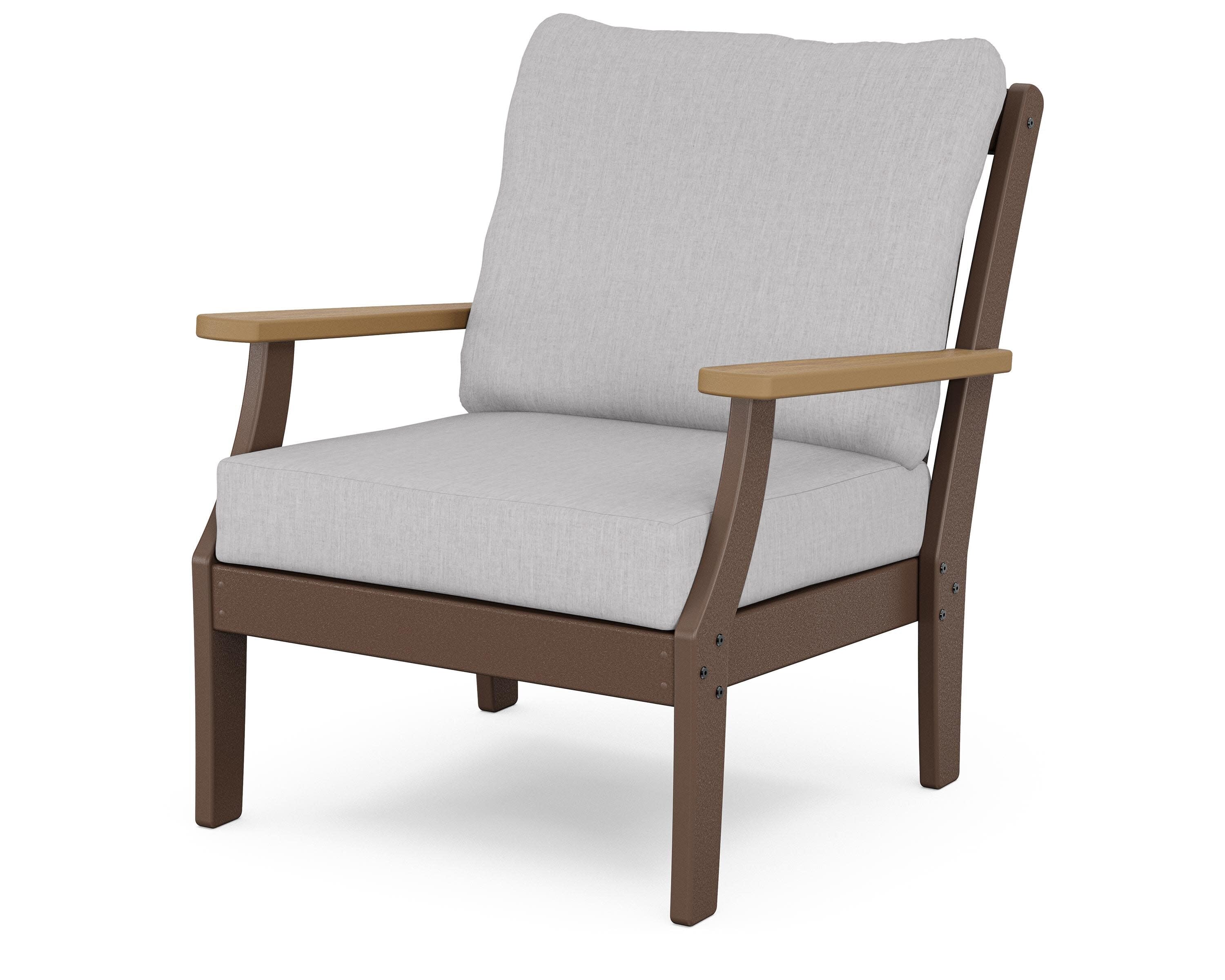 Braxton Deep Seating Chair in Mahogany / Natural / Granite
