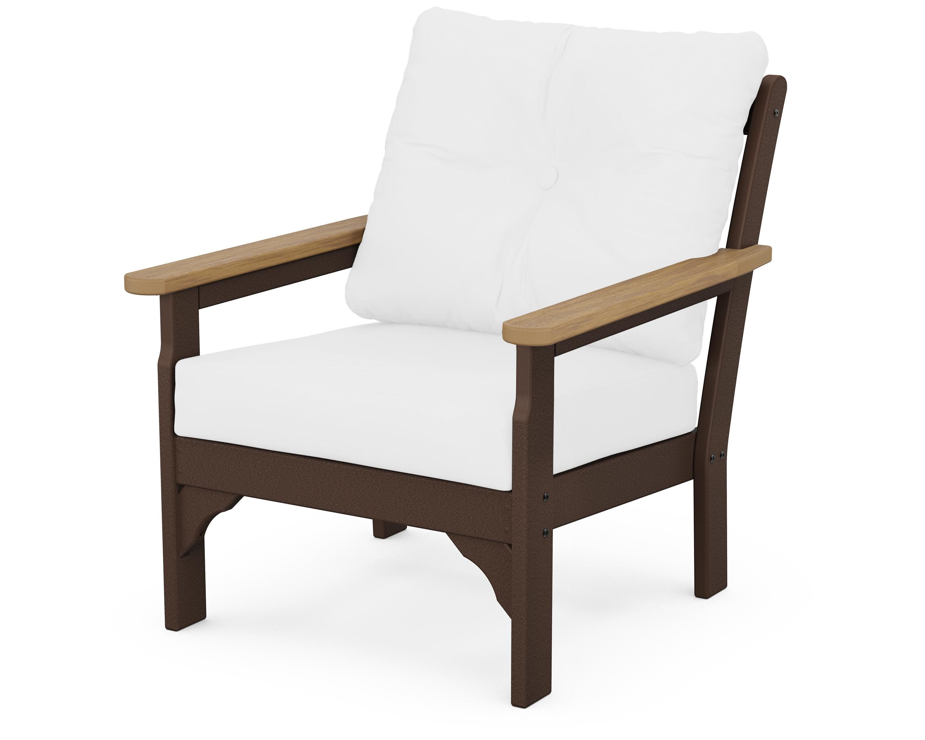 Vineyard Deep Seating Chair in Mahogany / Natural / Natural