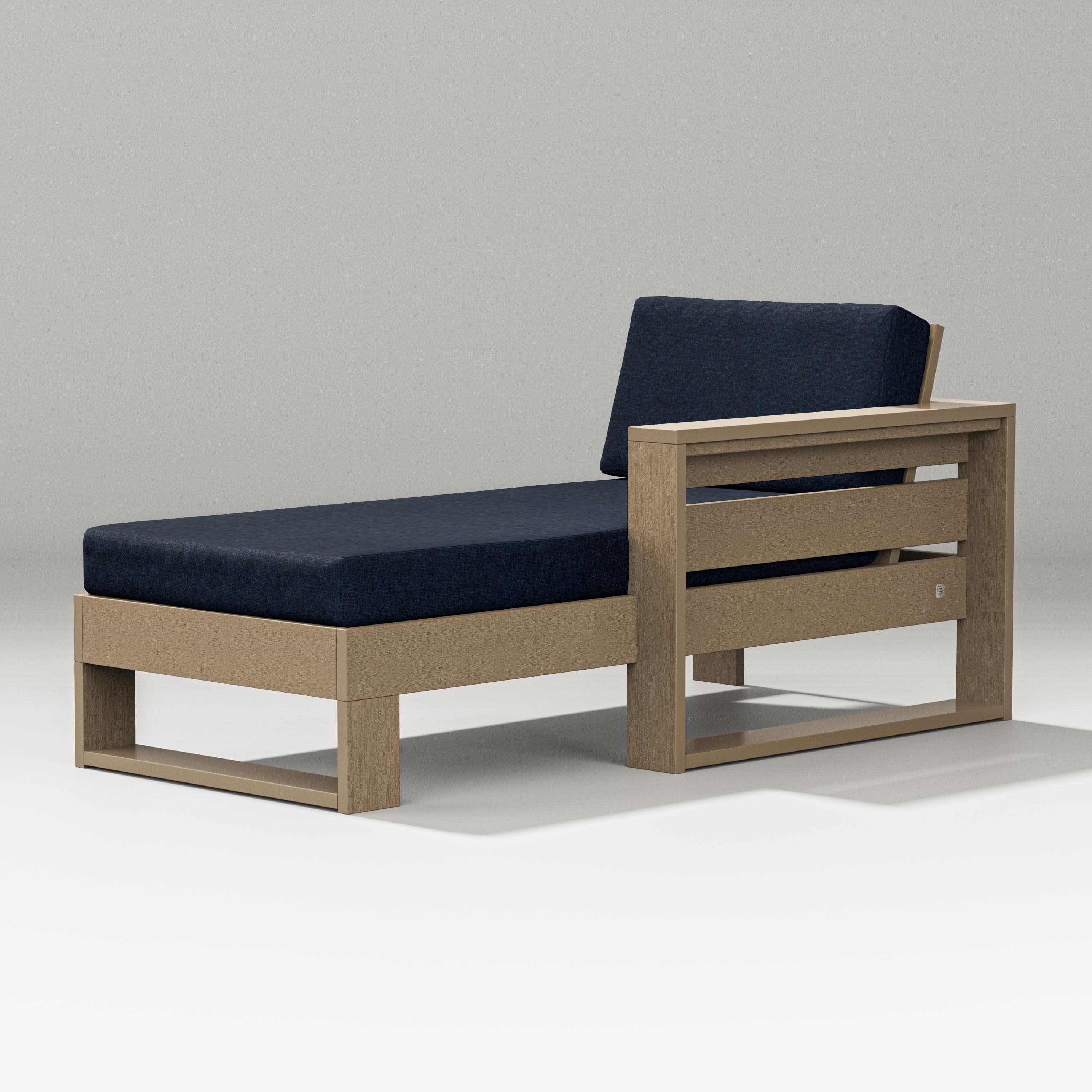 Latitude Modular Right Arm Chaise in Vintage Sahara / Marine Indigo