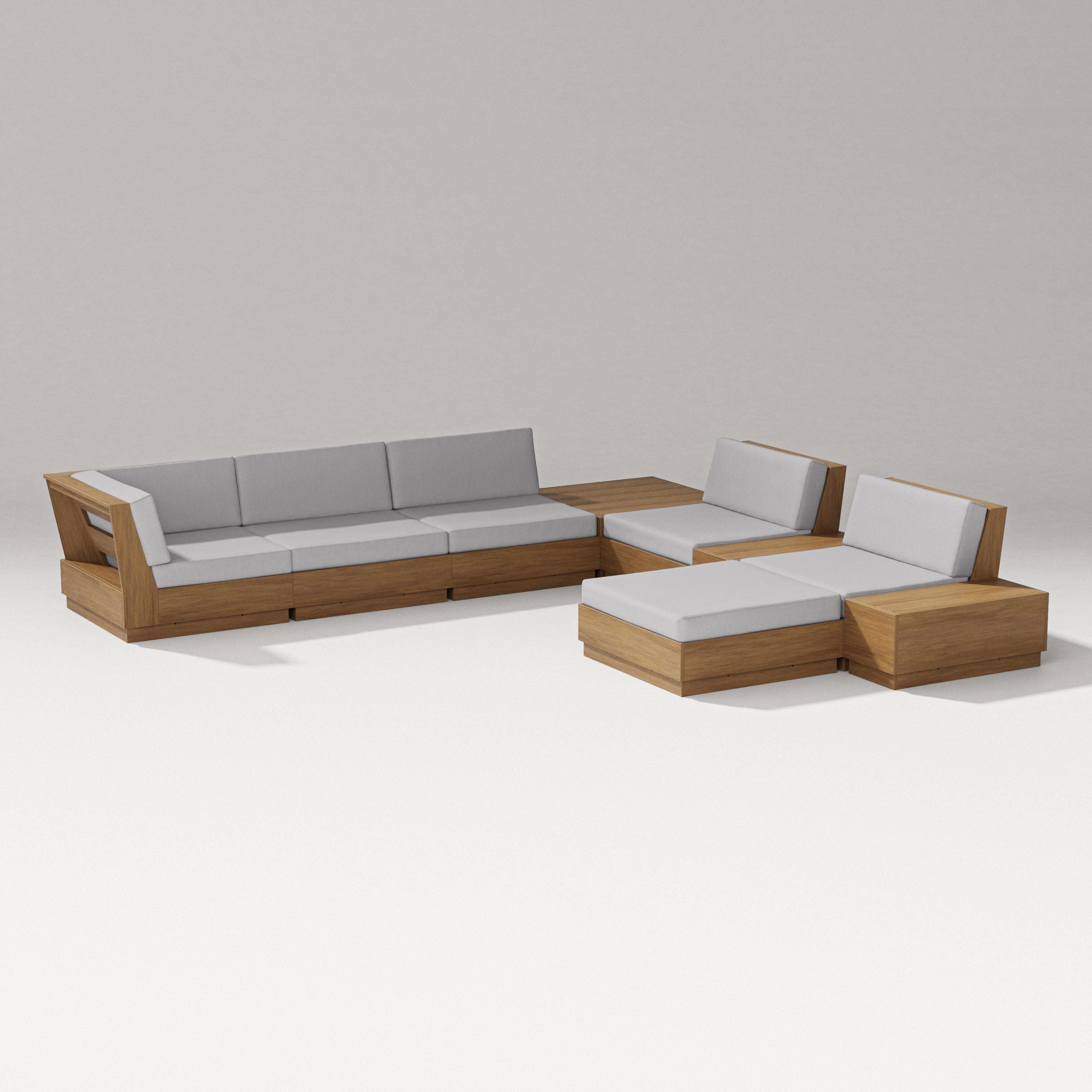 Elevate 9-Piece Conversation Sectional in Natural / Granite