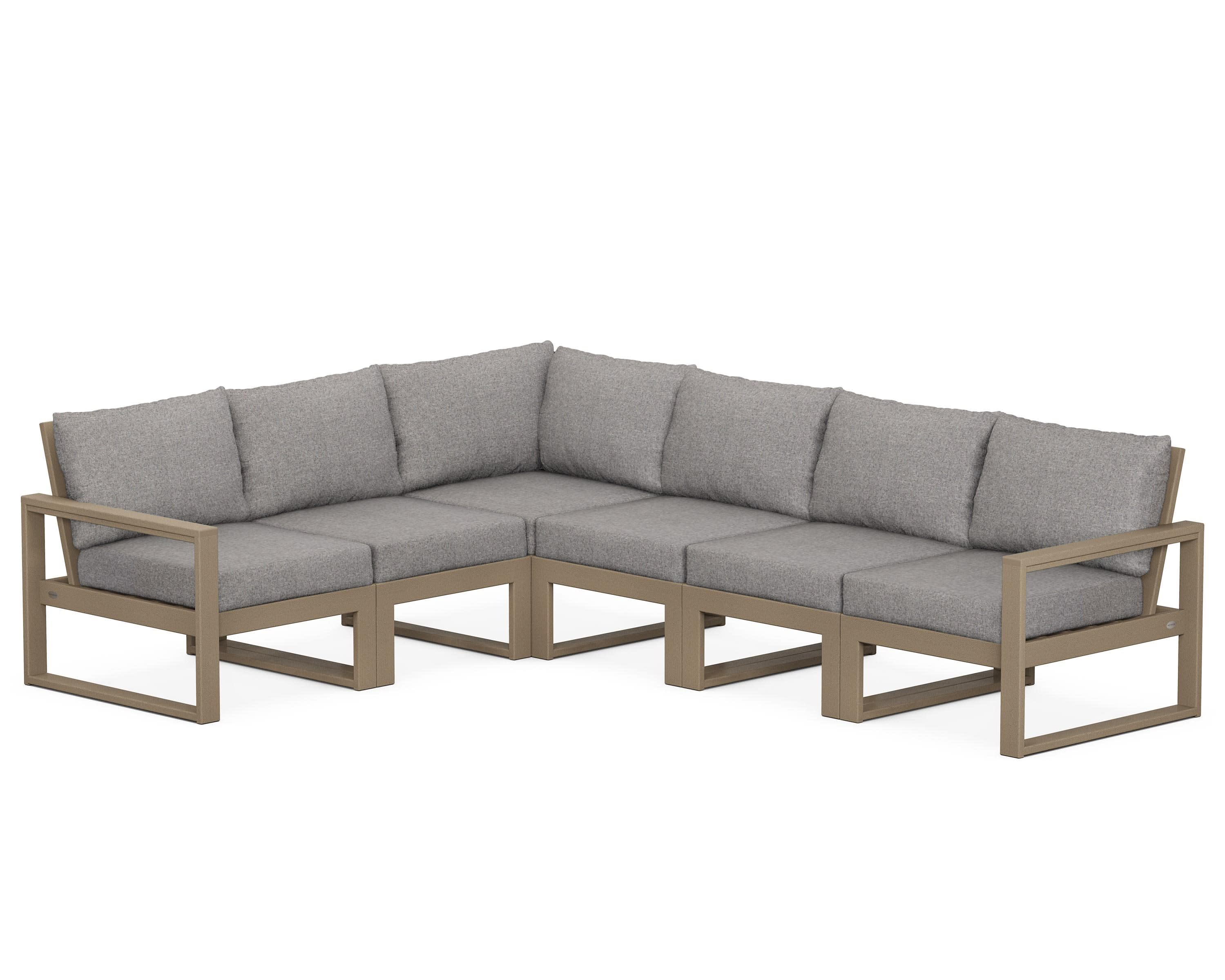 EDGE 6-Piece Modular Deep Seating Set in Vintage Sahara / Grey Mist