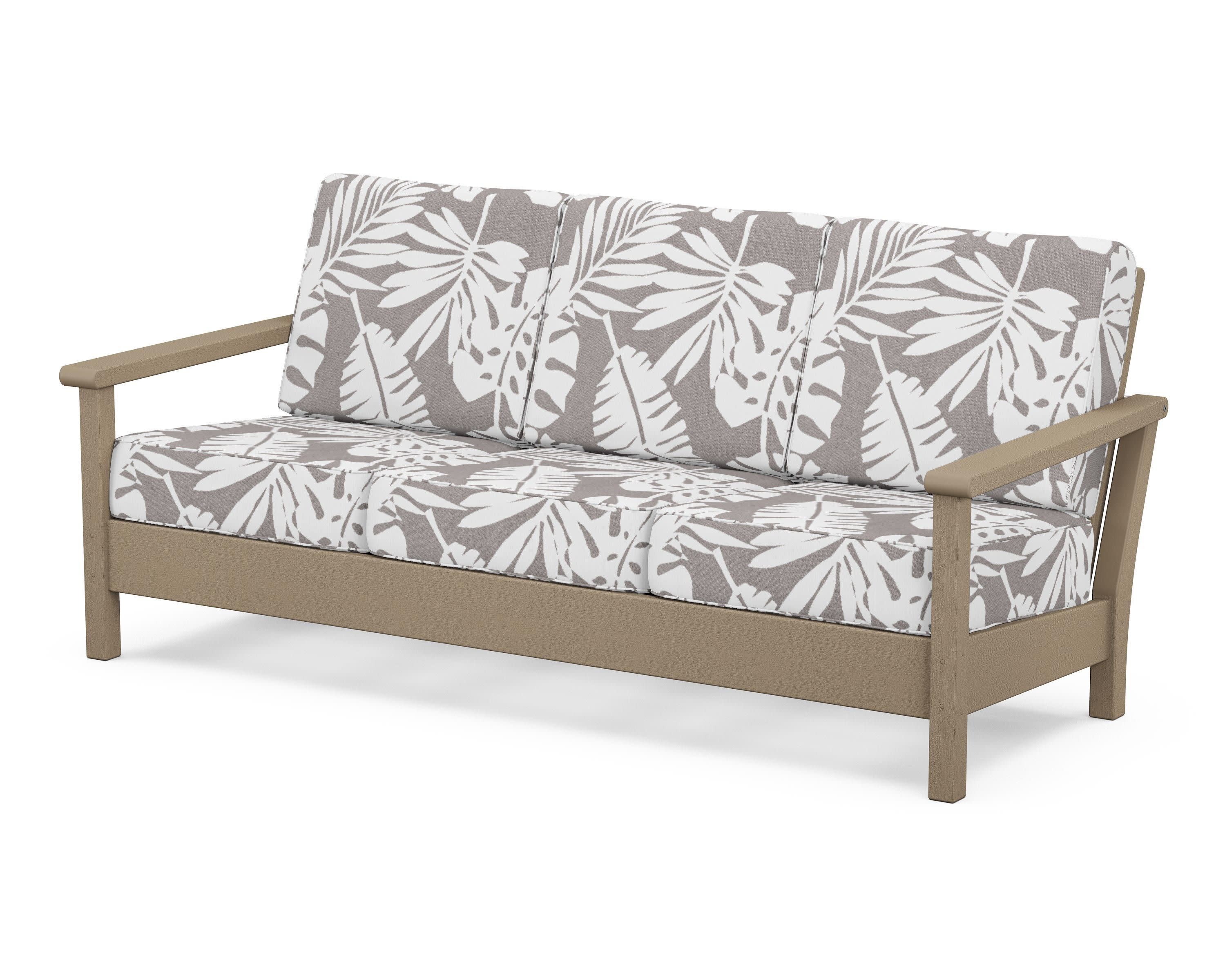 Harbour Deep Seating Sofa in Vintage Sahara / Leaf Grey Mist