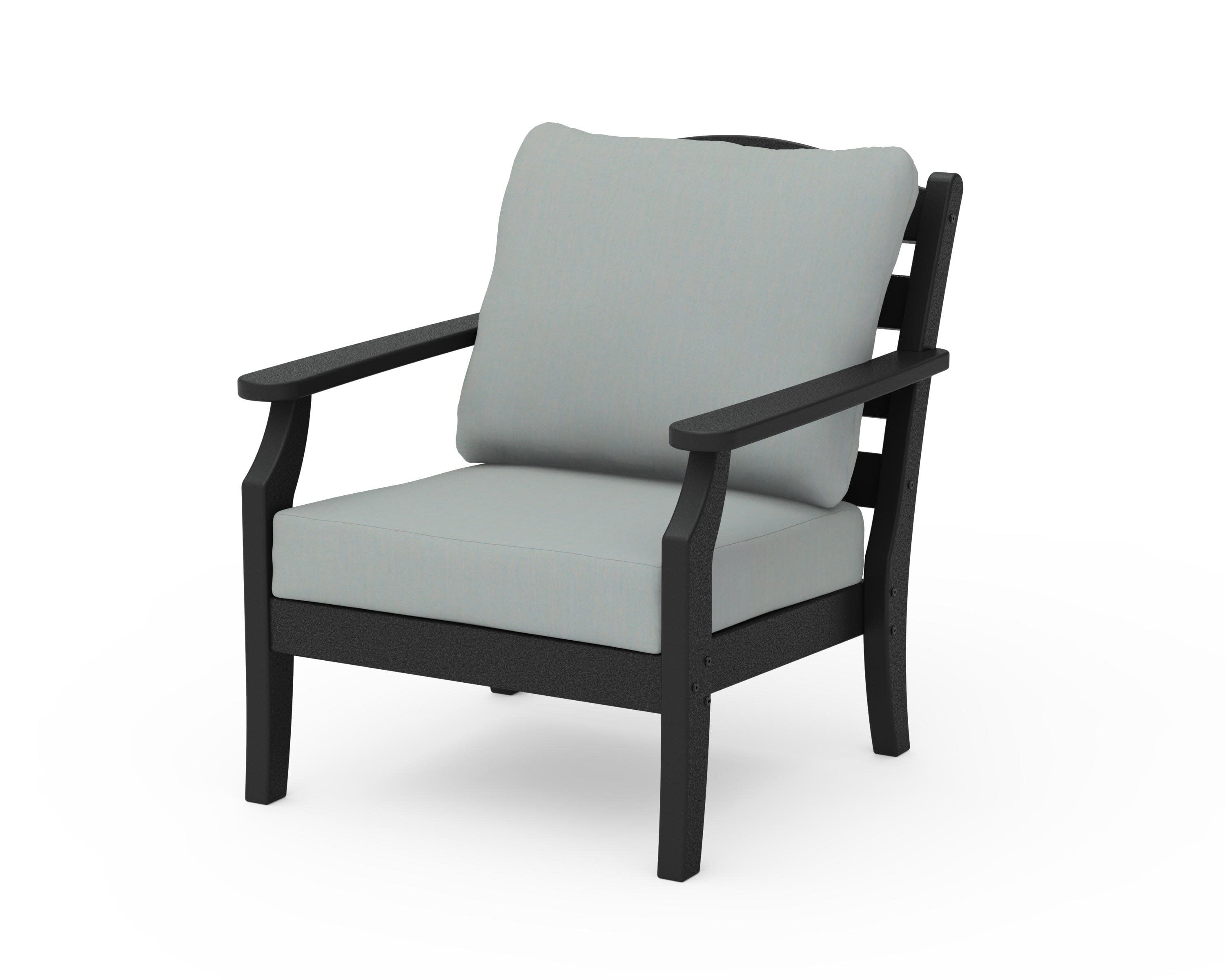 Savannah Deep Seating Chair in Black / Spa
