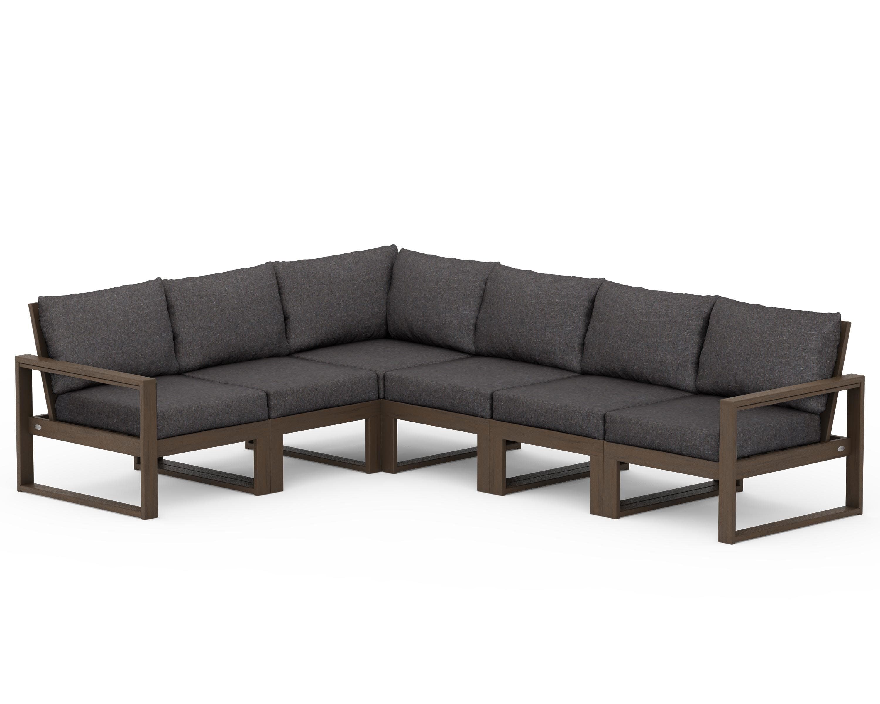 EDGE 6-Piece Modular Deep Seating Set in Kona / Ash Charcoal
