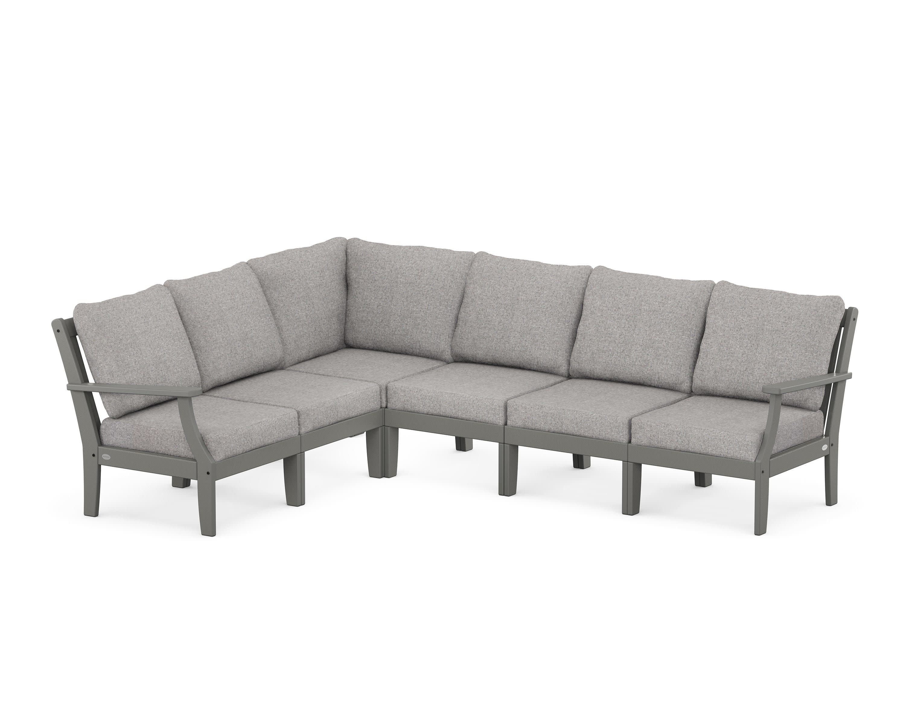 Braxton Modular 6-Piece Deep Seating Set in Slate Grey / Grey Mist