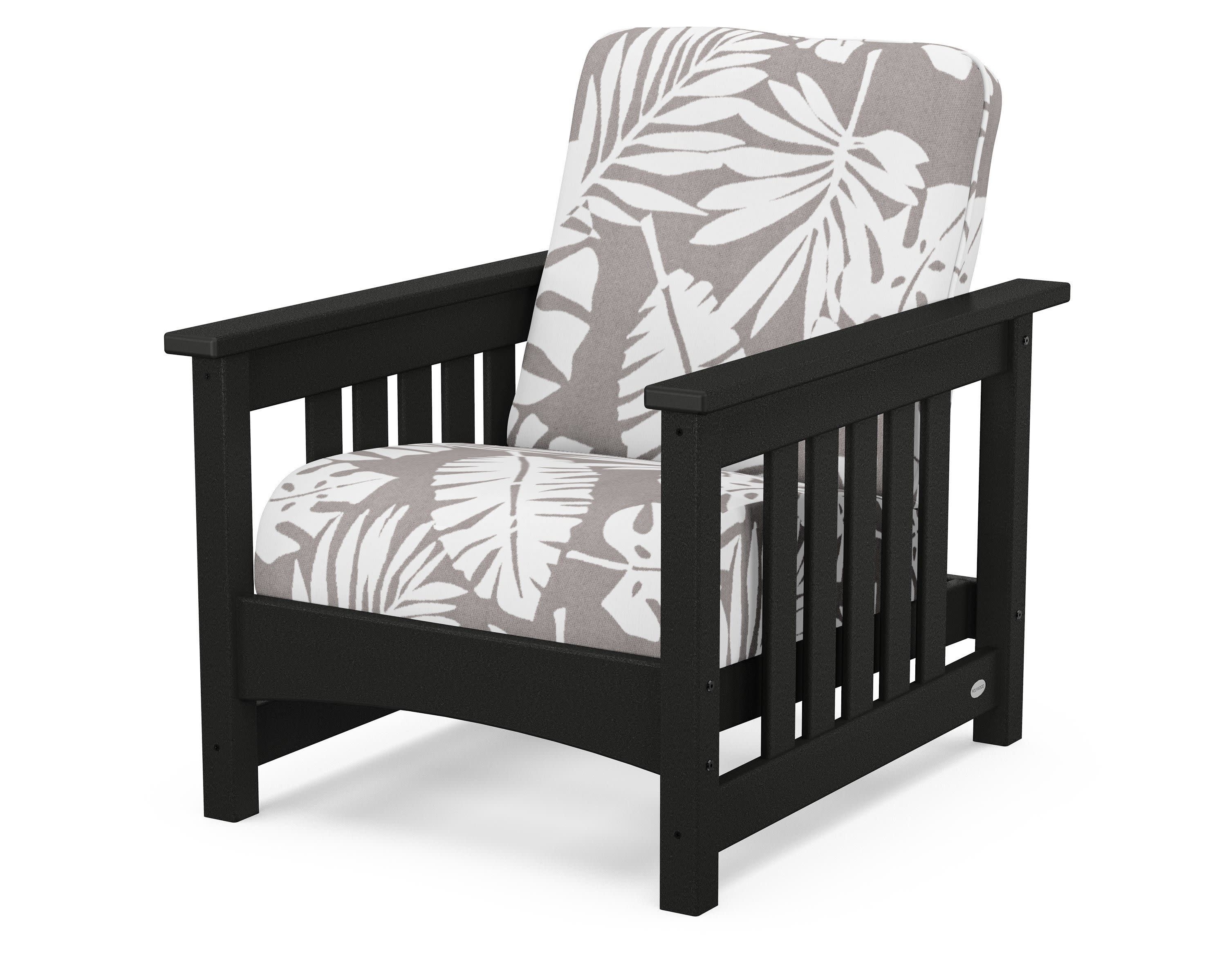 Club Mission Chair in Black / Leaf Grey Mist