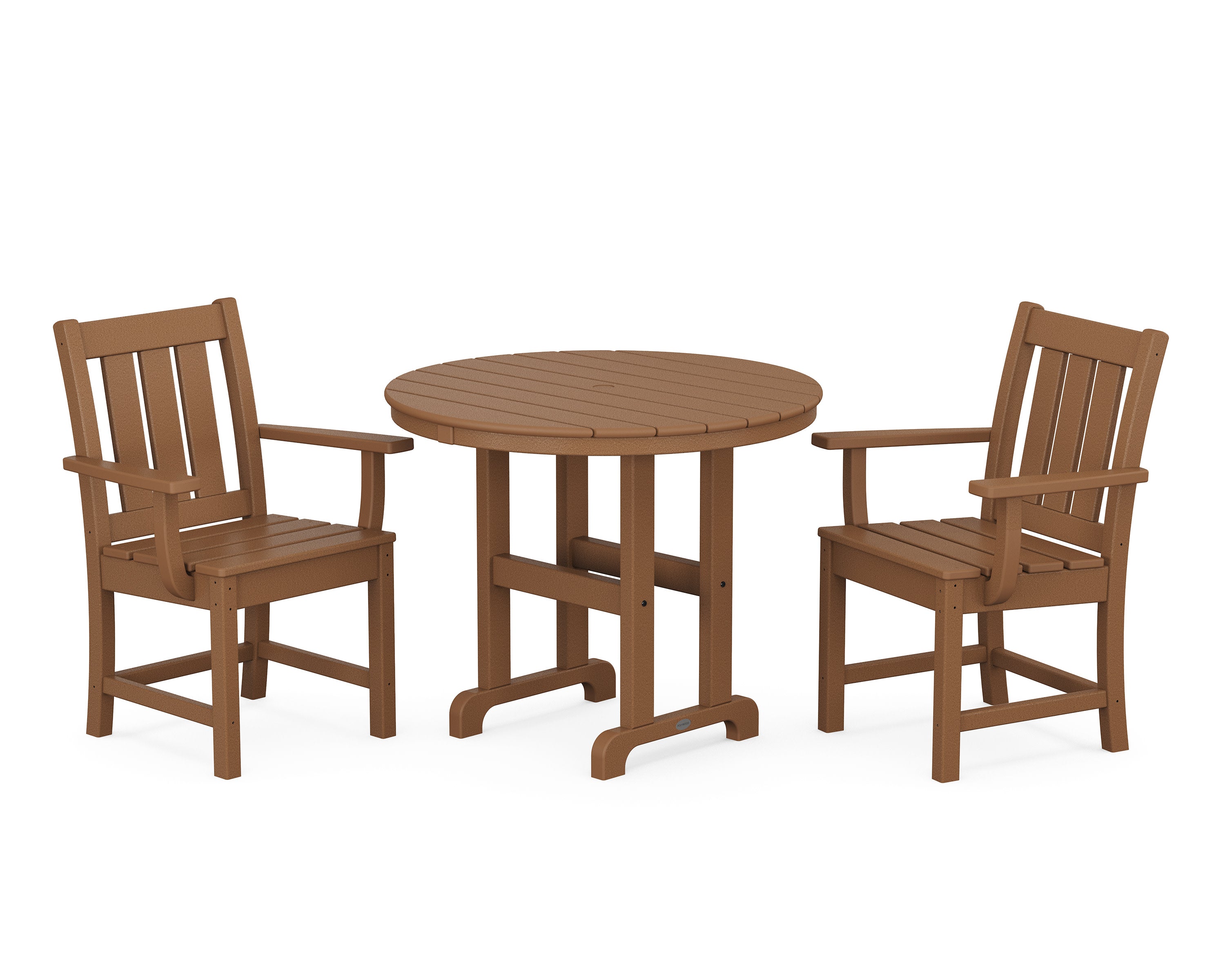 Oxford 3-Piece Farmhouse Dining Set in Teak