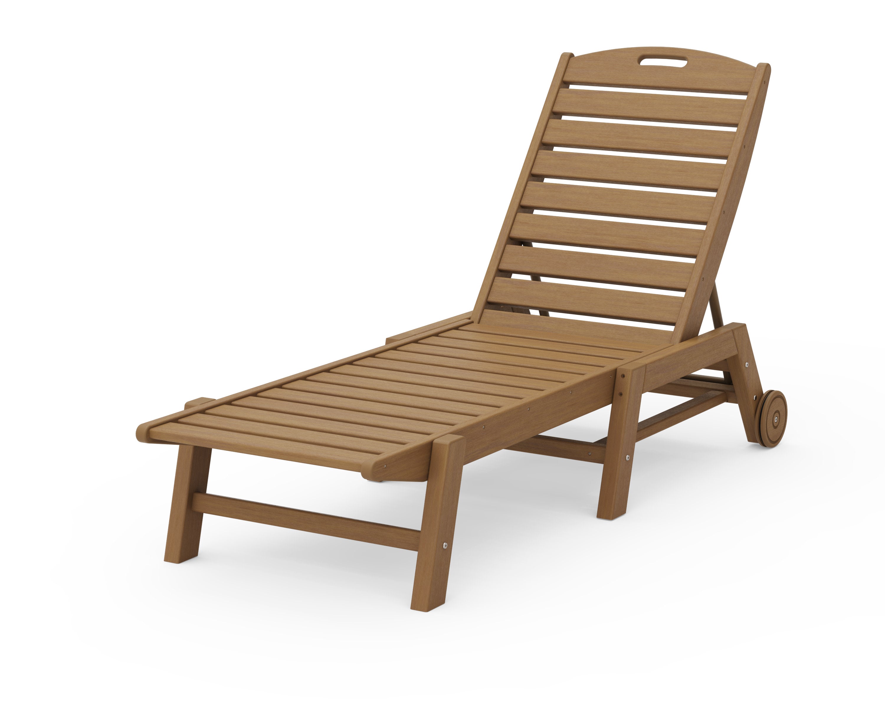 Nautical Chaise with Wheels in Natural