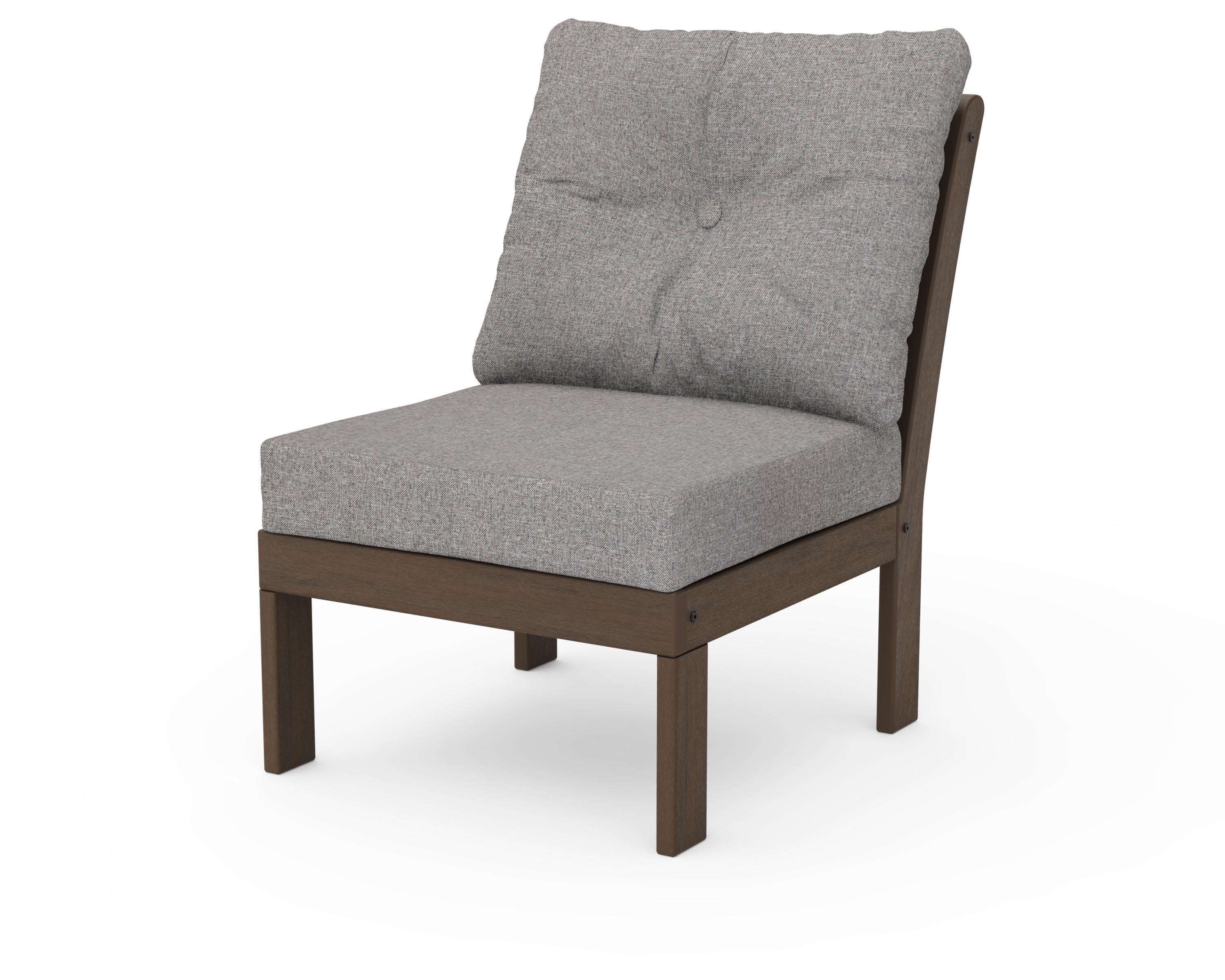 Vineyard Modular Armless Chair in Kona / Grey Mist