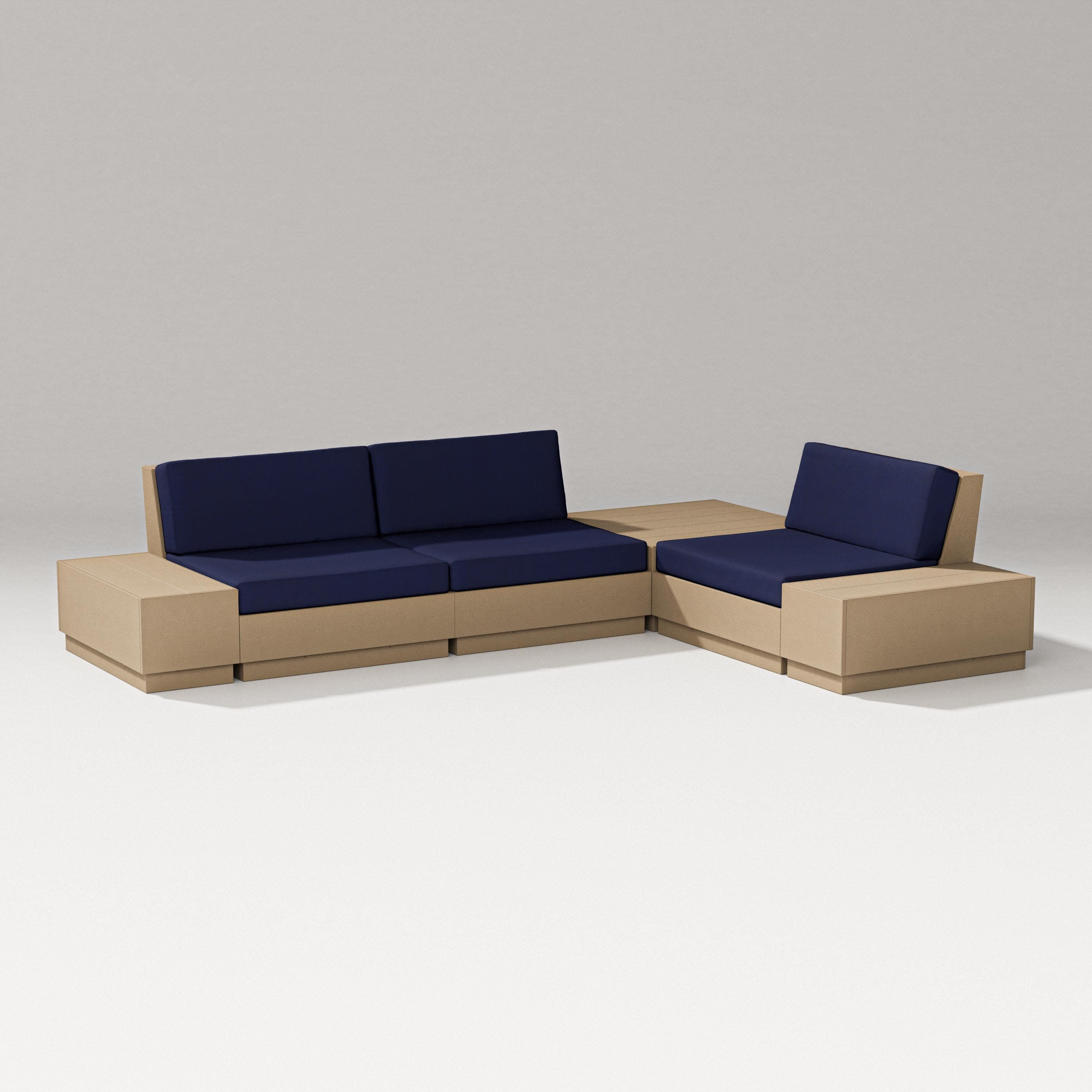 Elevate 6-Piece Corner Sectional in Vintage Sahara / Navy