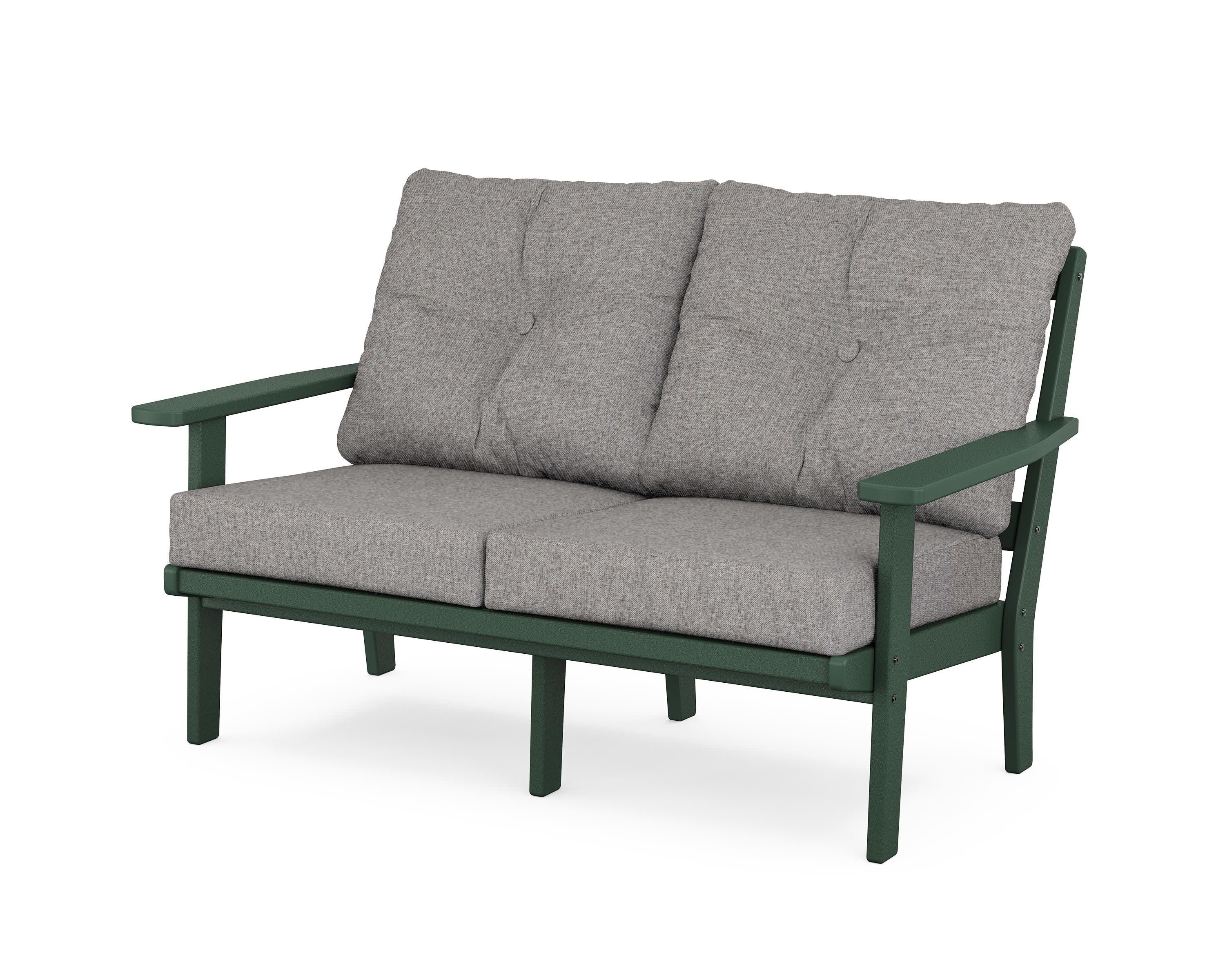 Oxford Deep SeatingLoveseat in Green / Grey Mist