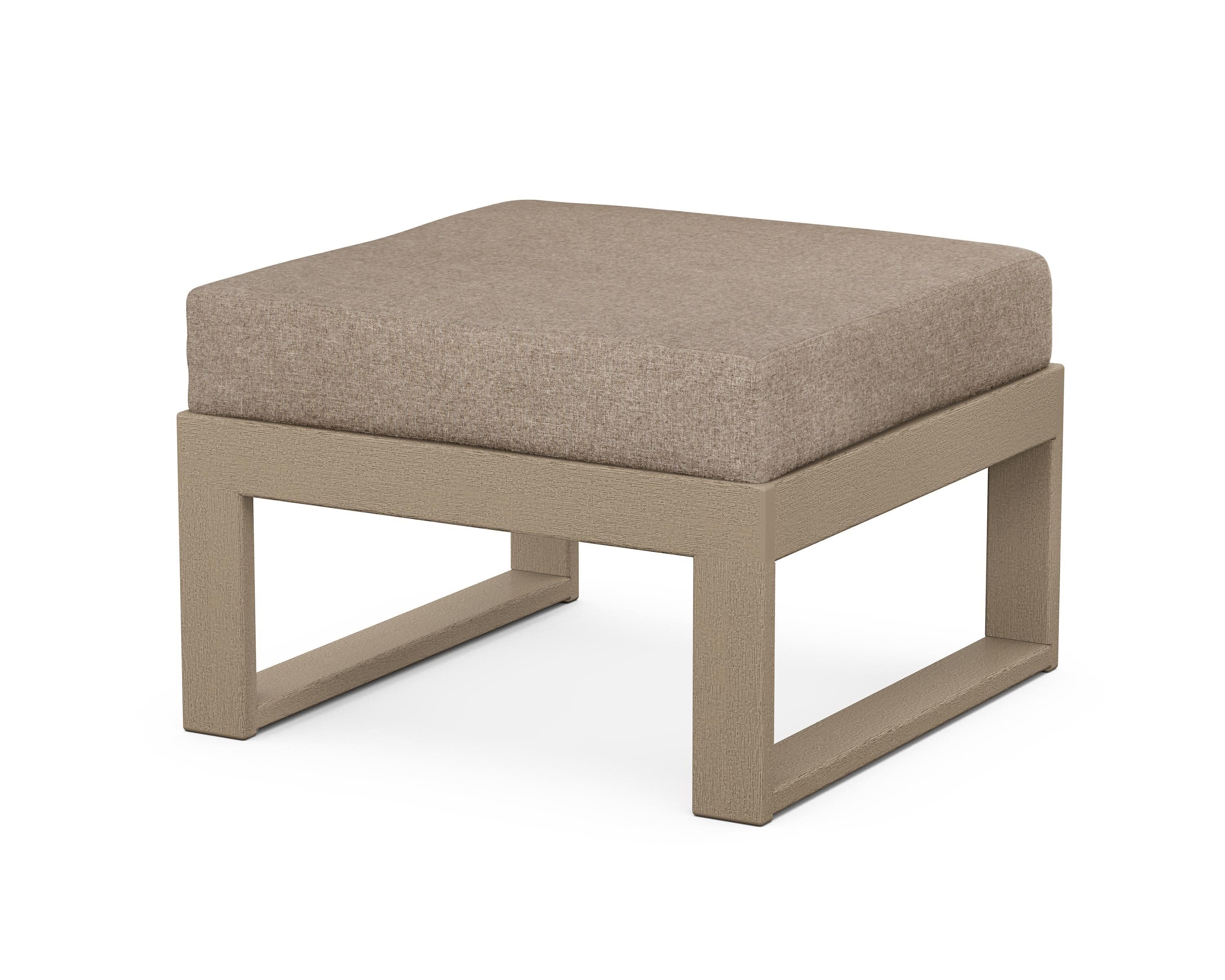 Modular Ottoman - Modern in Vintage Sahara / Spiced Burlap