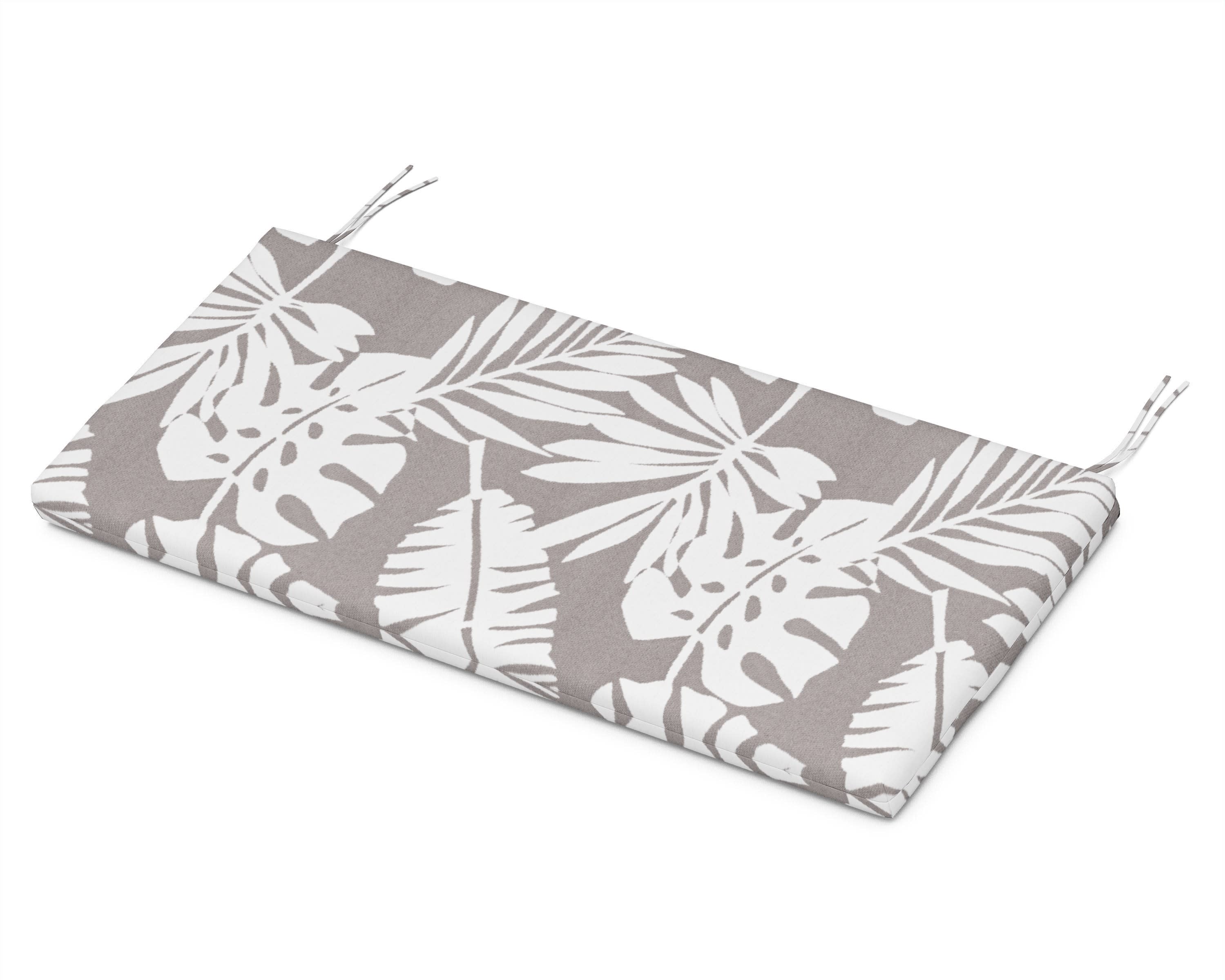 Bench Seat Cushion - 17.75"D x 41"W x 2.5"H in Leaf Grey Mist