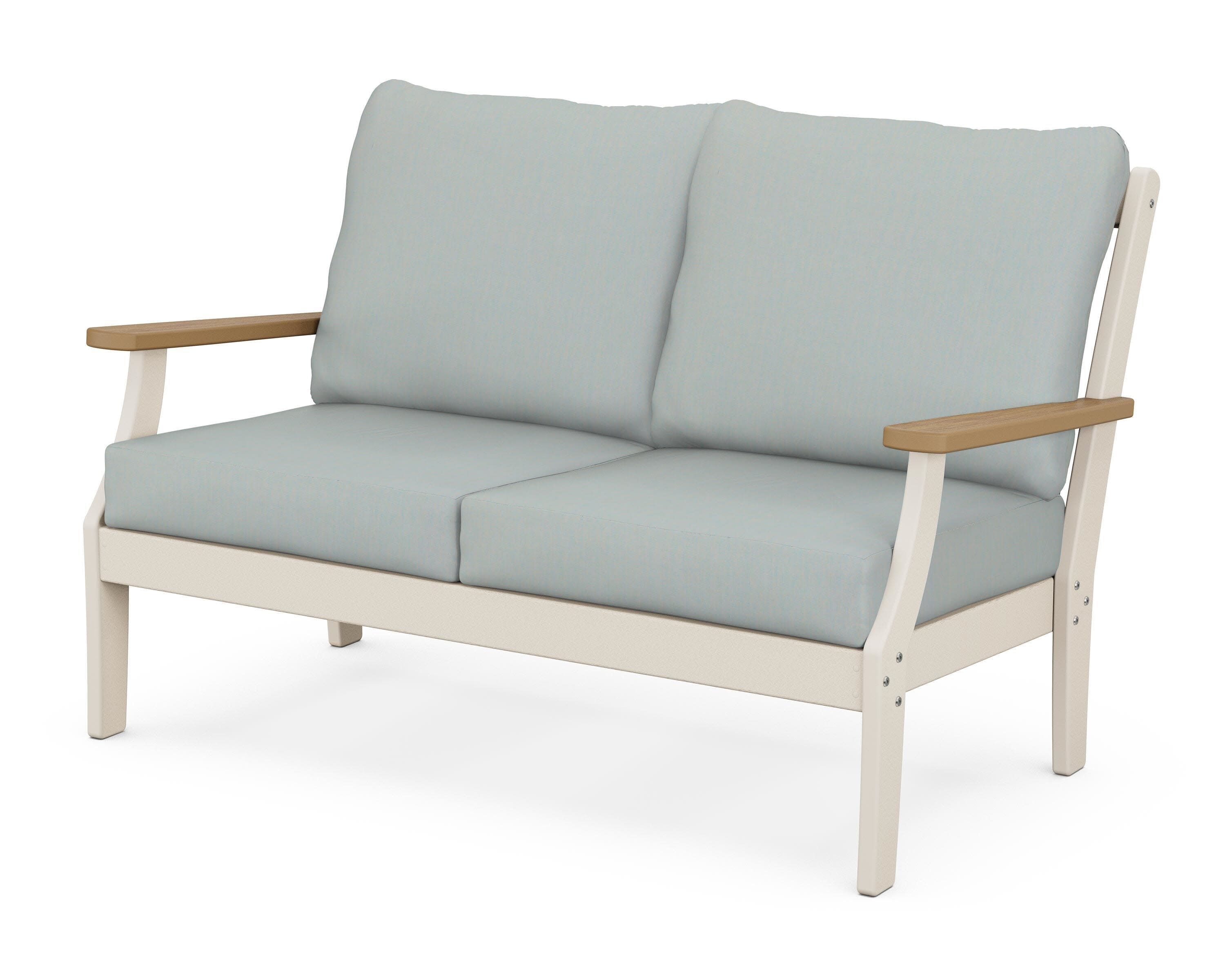 Braxton Deep Seating Loveseat in Sand / Natural / Spa