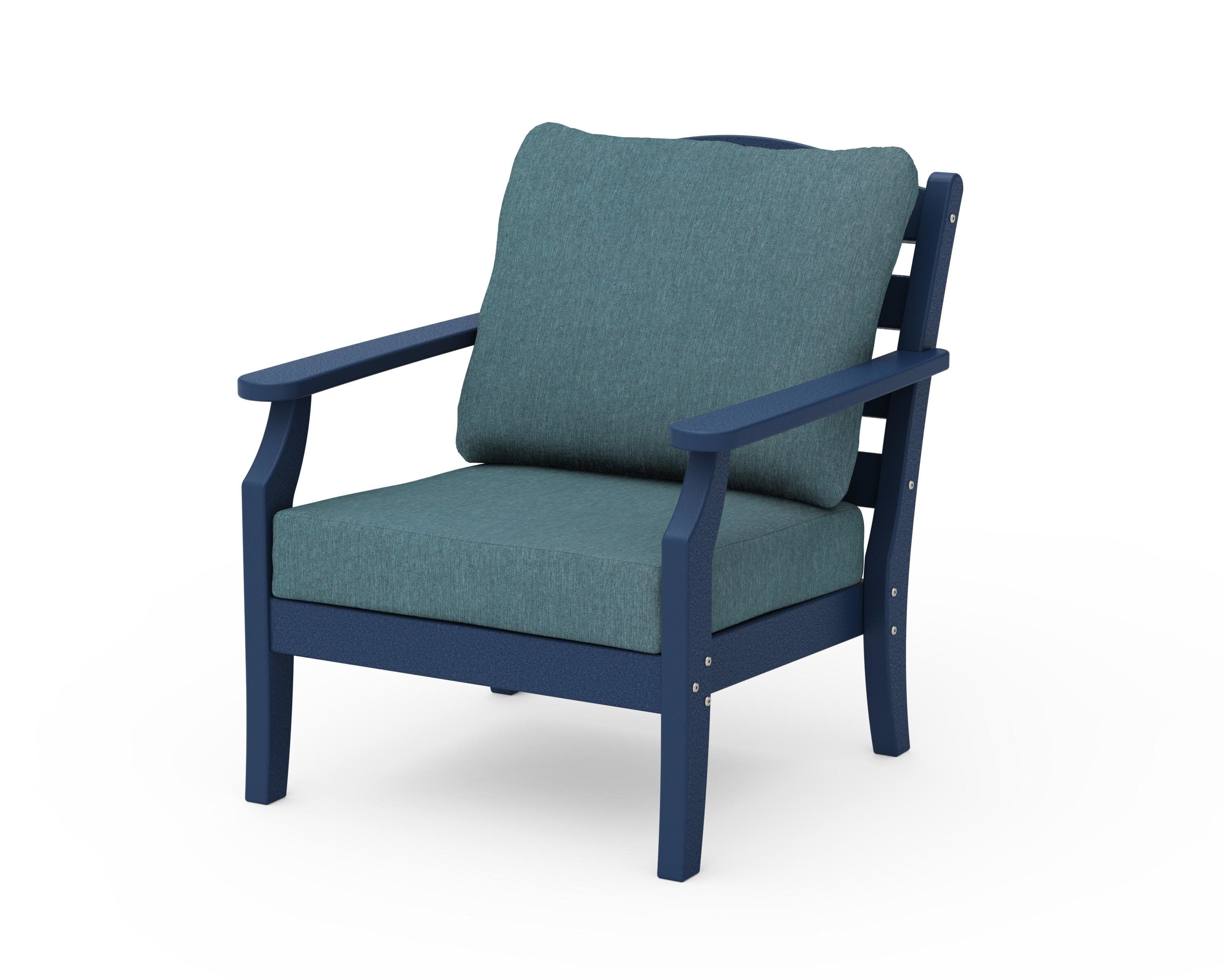 Savannah Deep Seating Chair in Navy / Ocean Teal