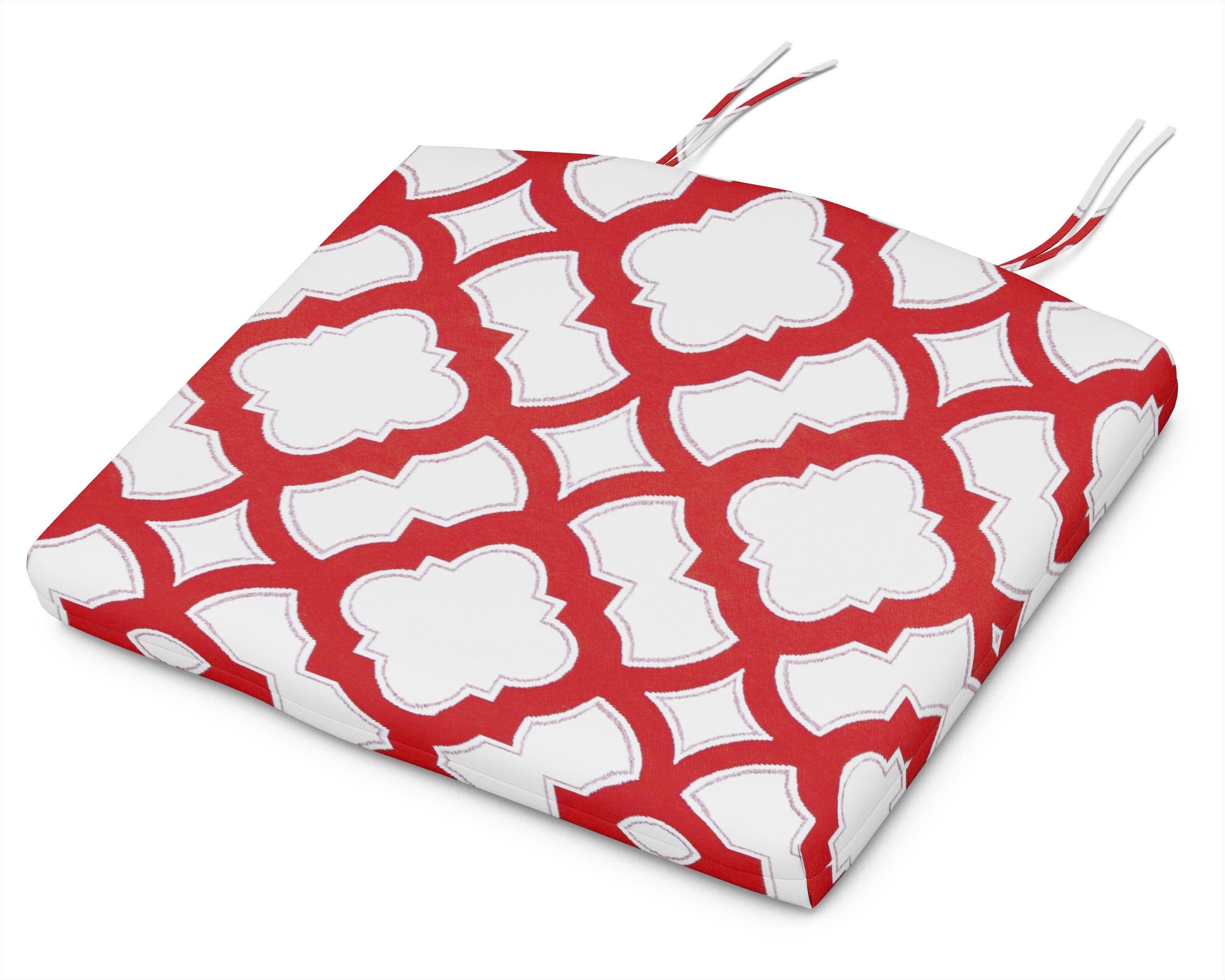 Adirondack Seat Cushion - 20"W x 18.5"D x 2.5"H in Trellis Crimson