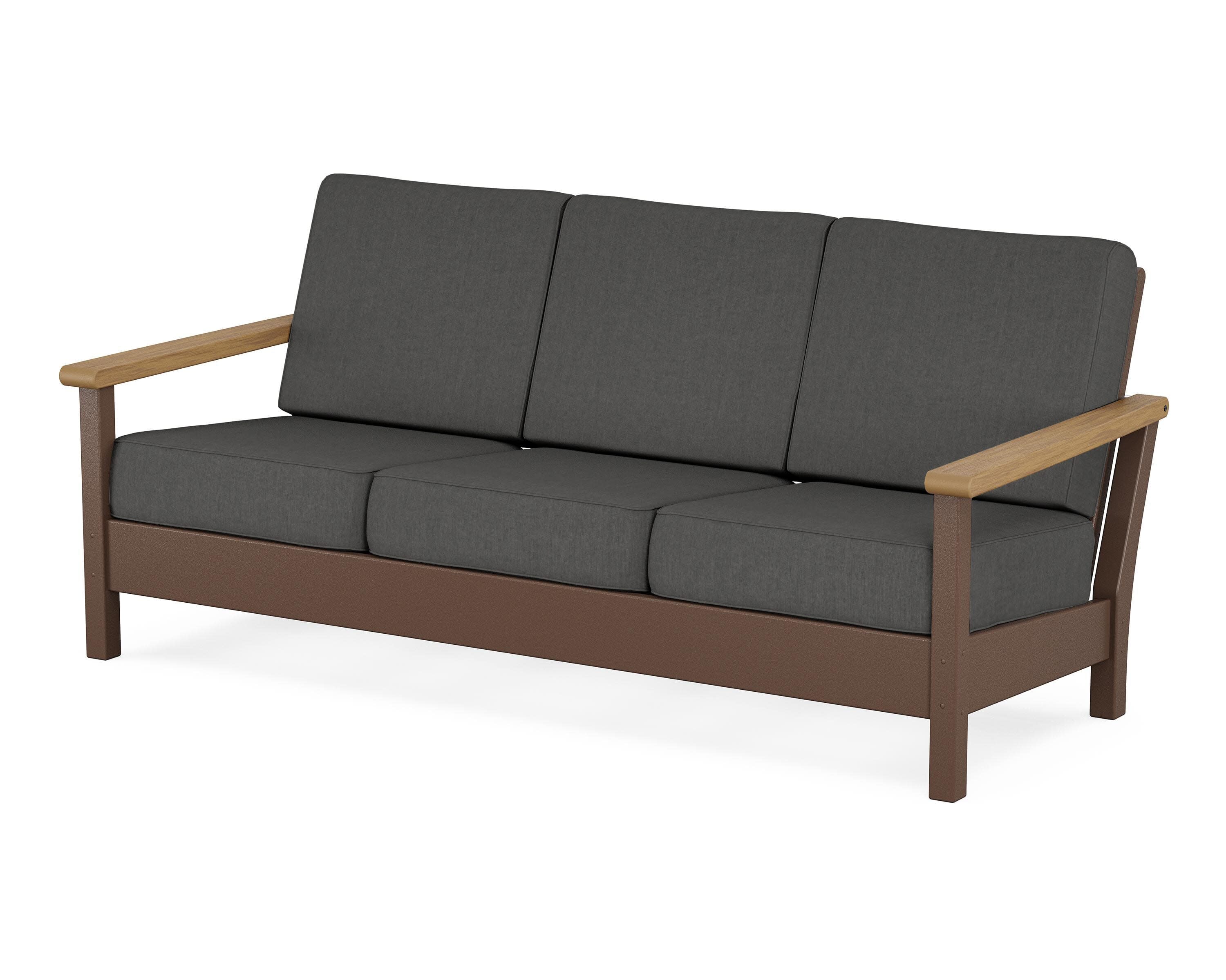 Harbour Deep Seating Sofa in Mahogany / Natural / Spectrum Carbon