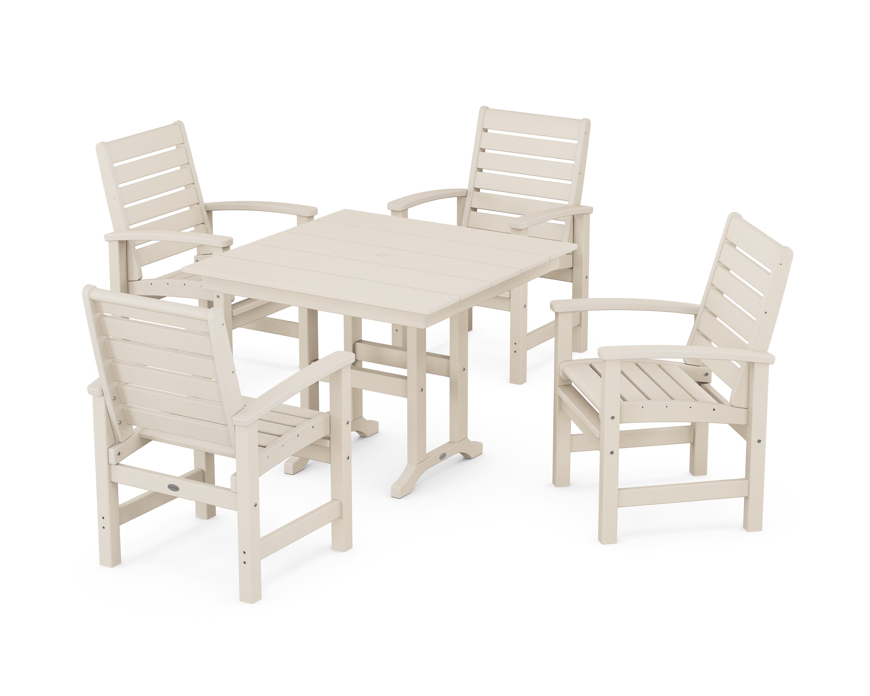 Signature 5-Piece Farmhouse Dining Set in Sand