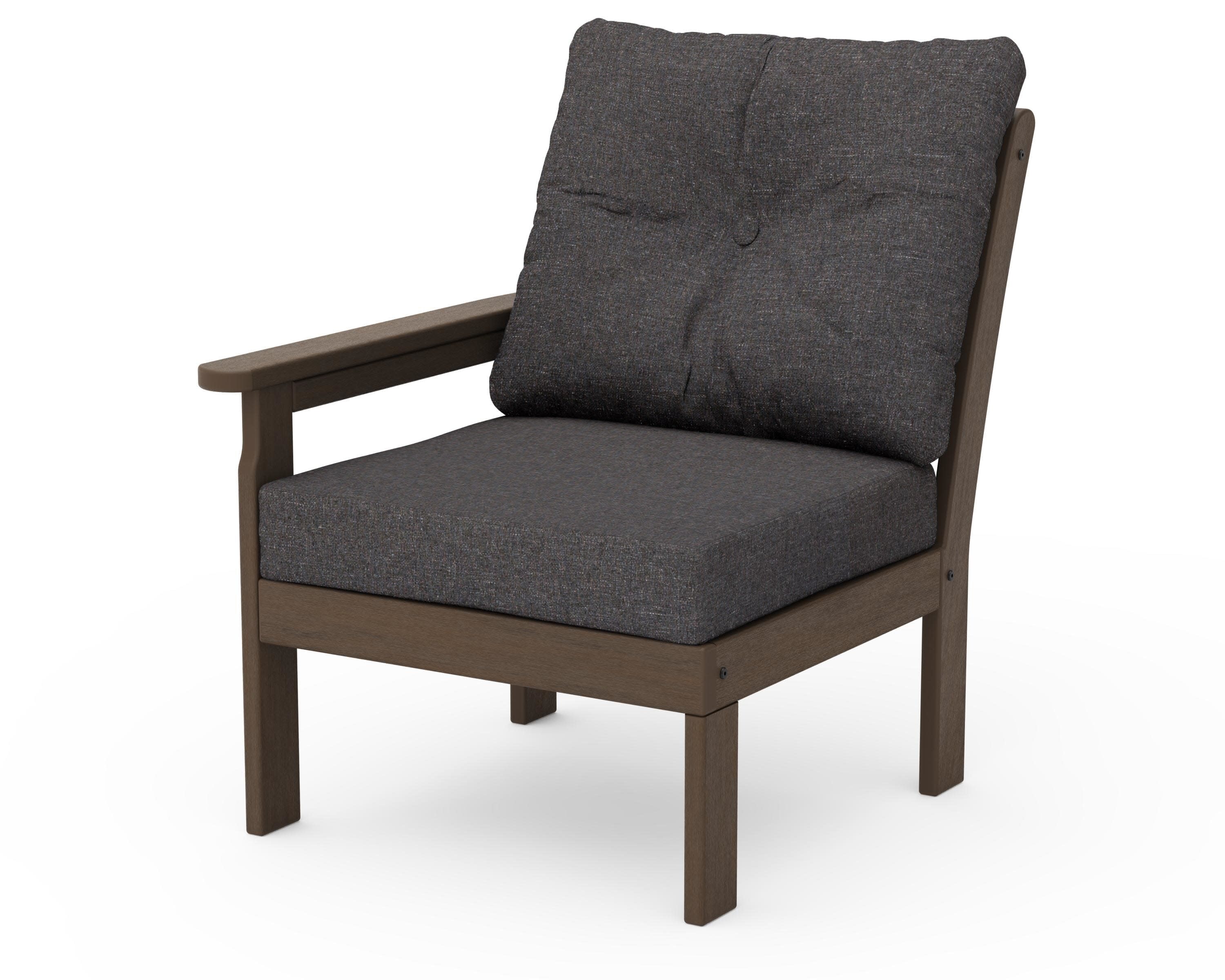 Vineyard Modular Left Arm Chair in Kona / Ash Charcoal