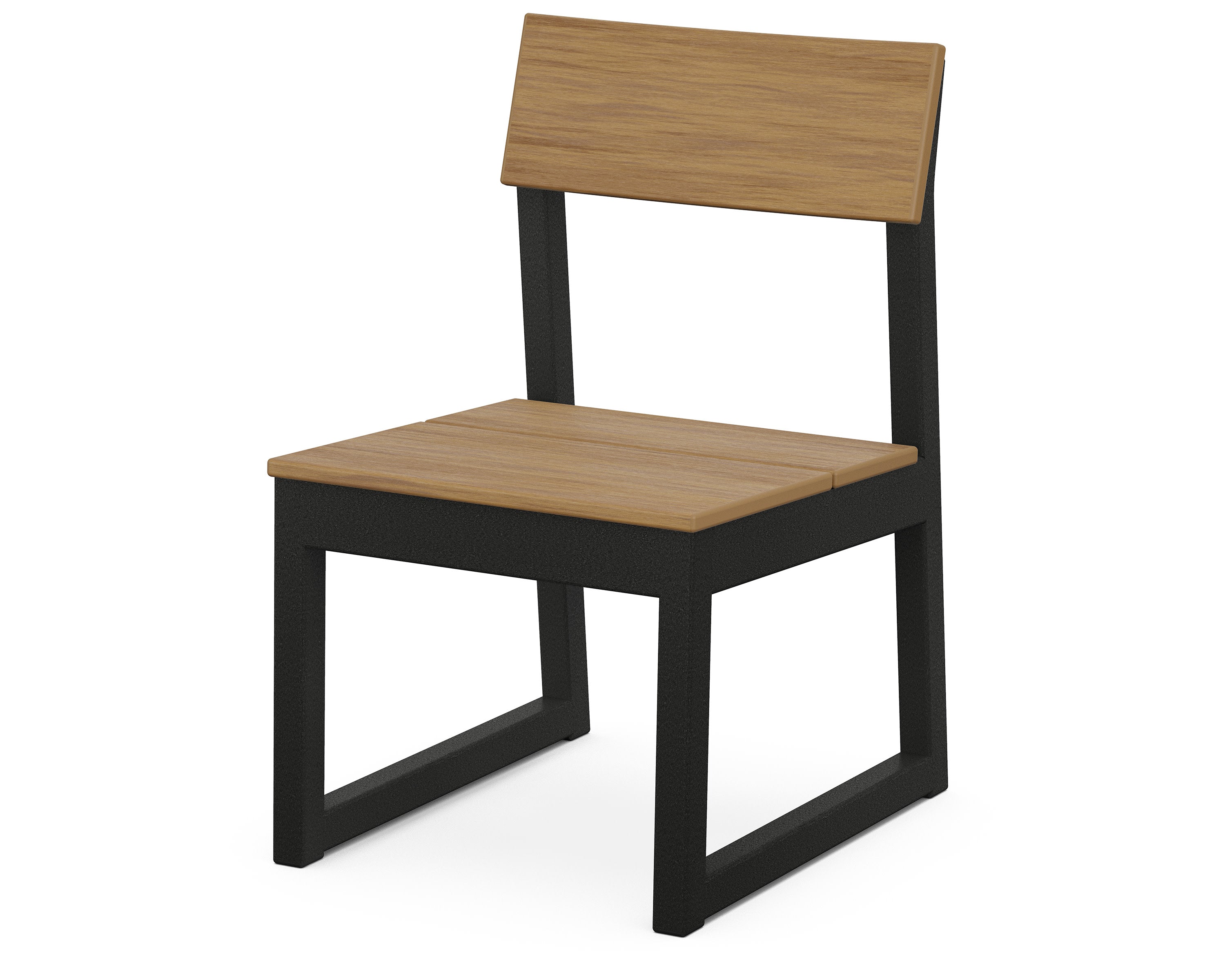 EDGE Dining Side Chair in Black / Natural