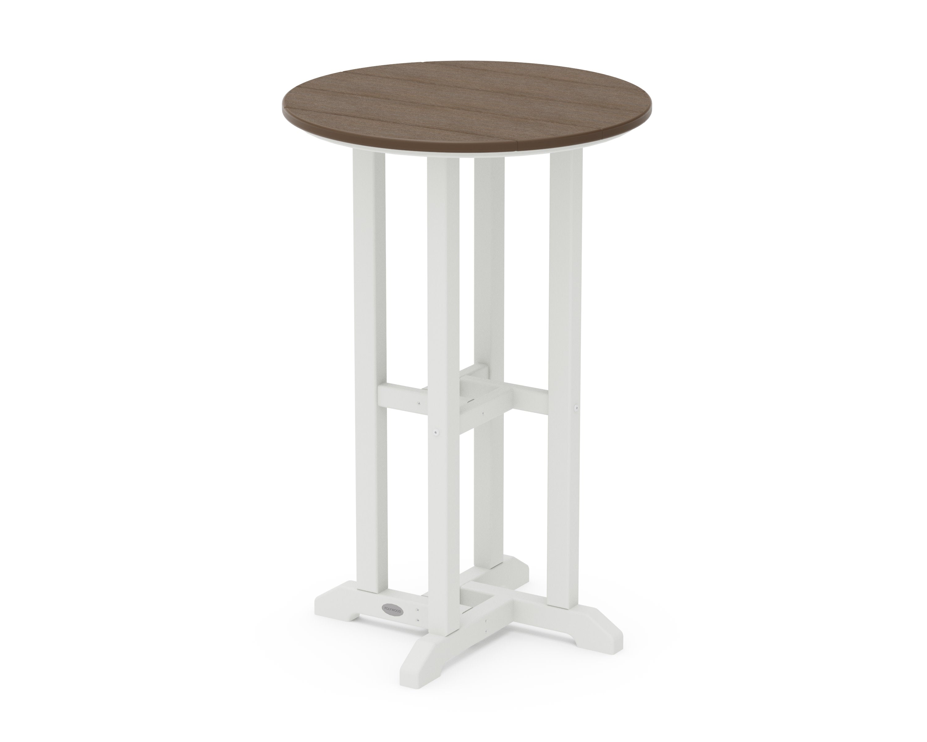 Contempo 24" Round Counter Table in White / Kona