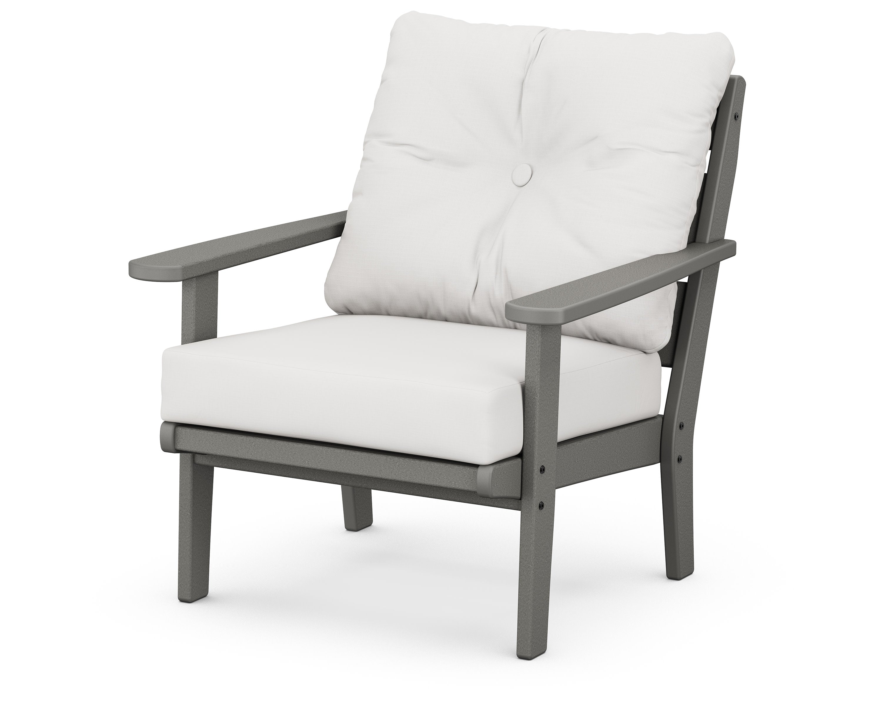 Lakeside Deep Seating Chair in Slate Grey / Natural Linen