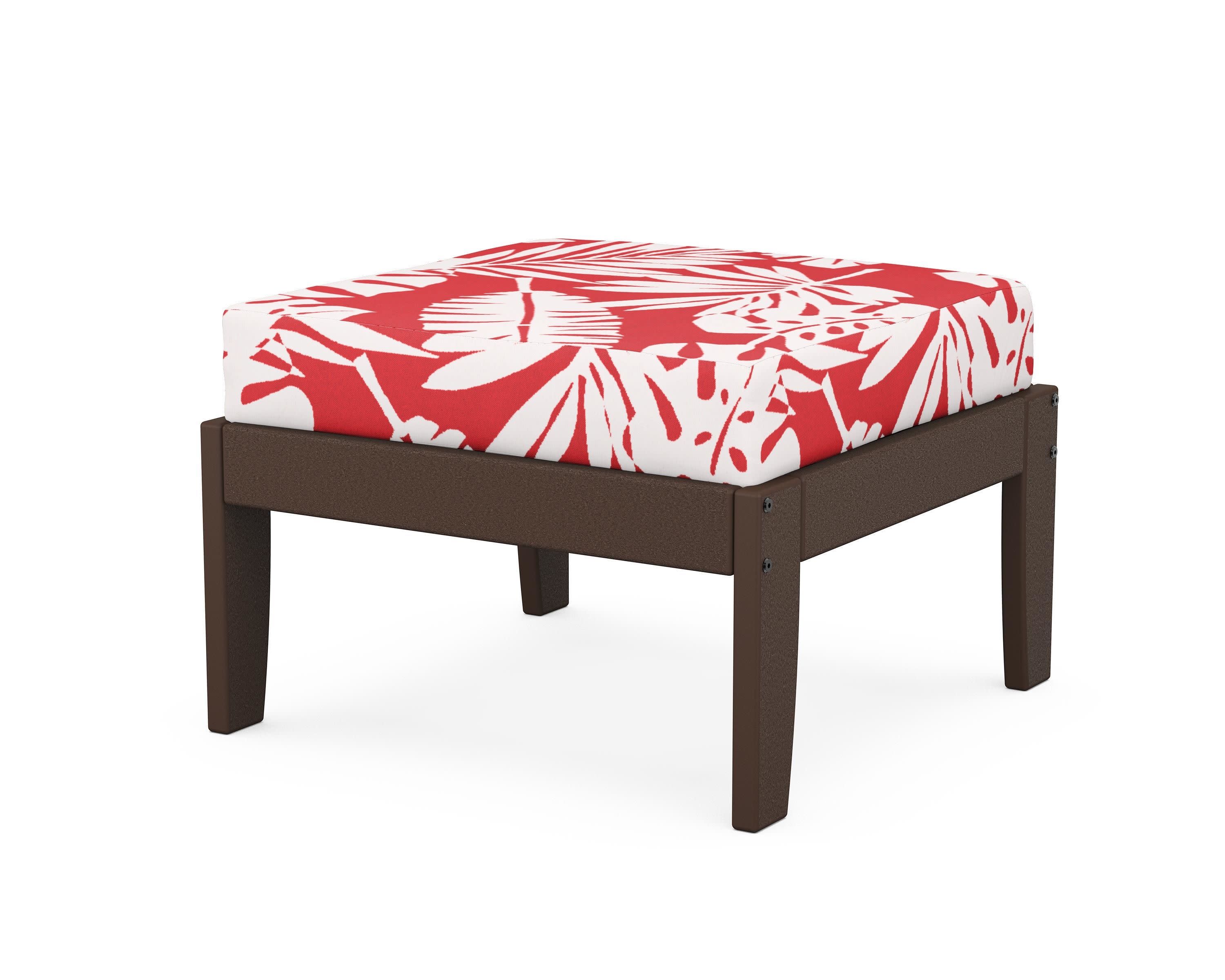 Modular Ottoman - Classic in Mahogany / Leaf Crimson