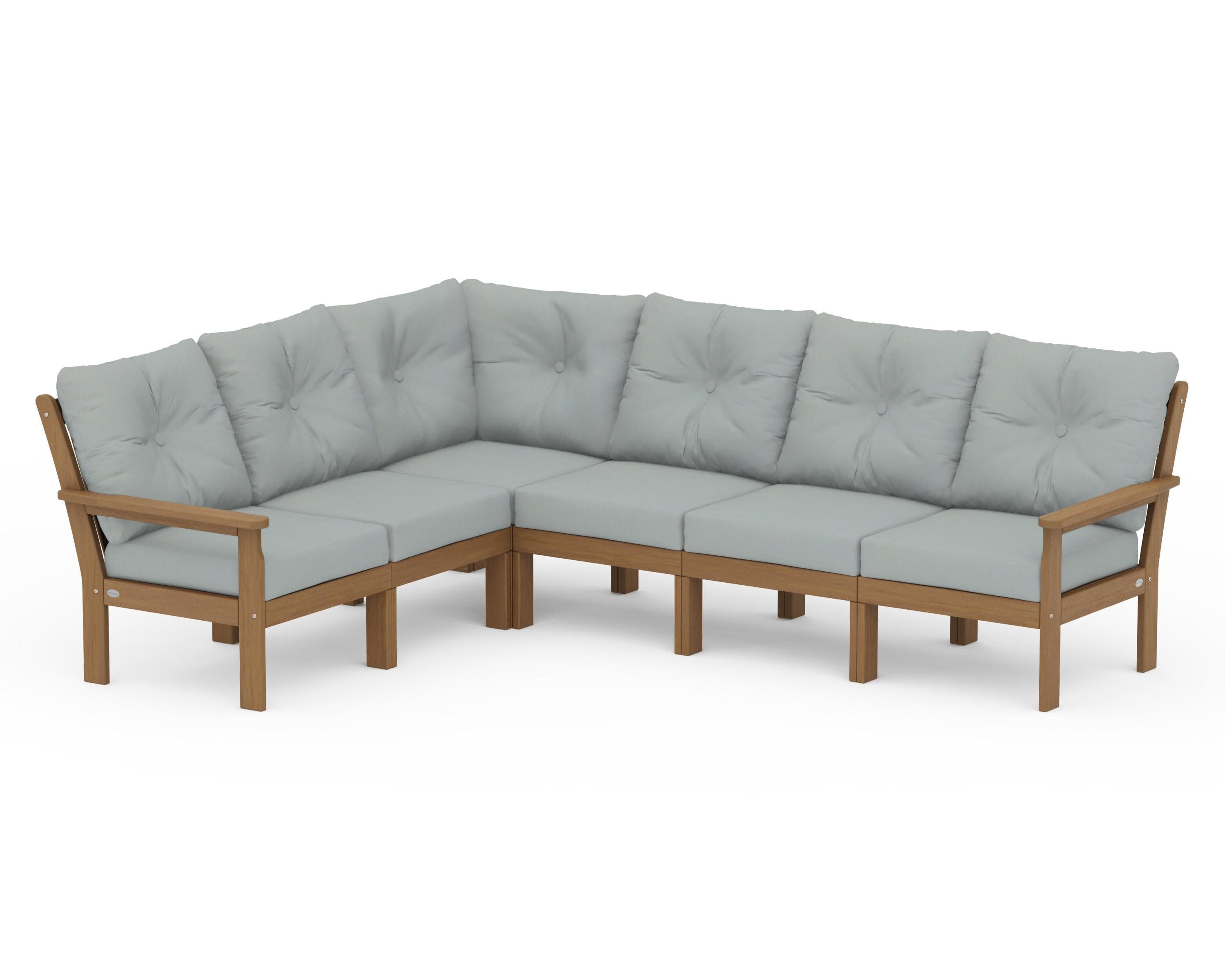 Vineyard 6-Piece Sectional in Natural / Spa