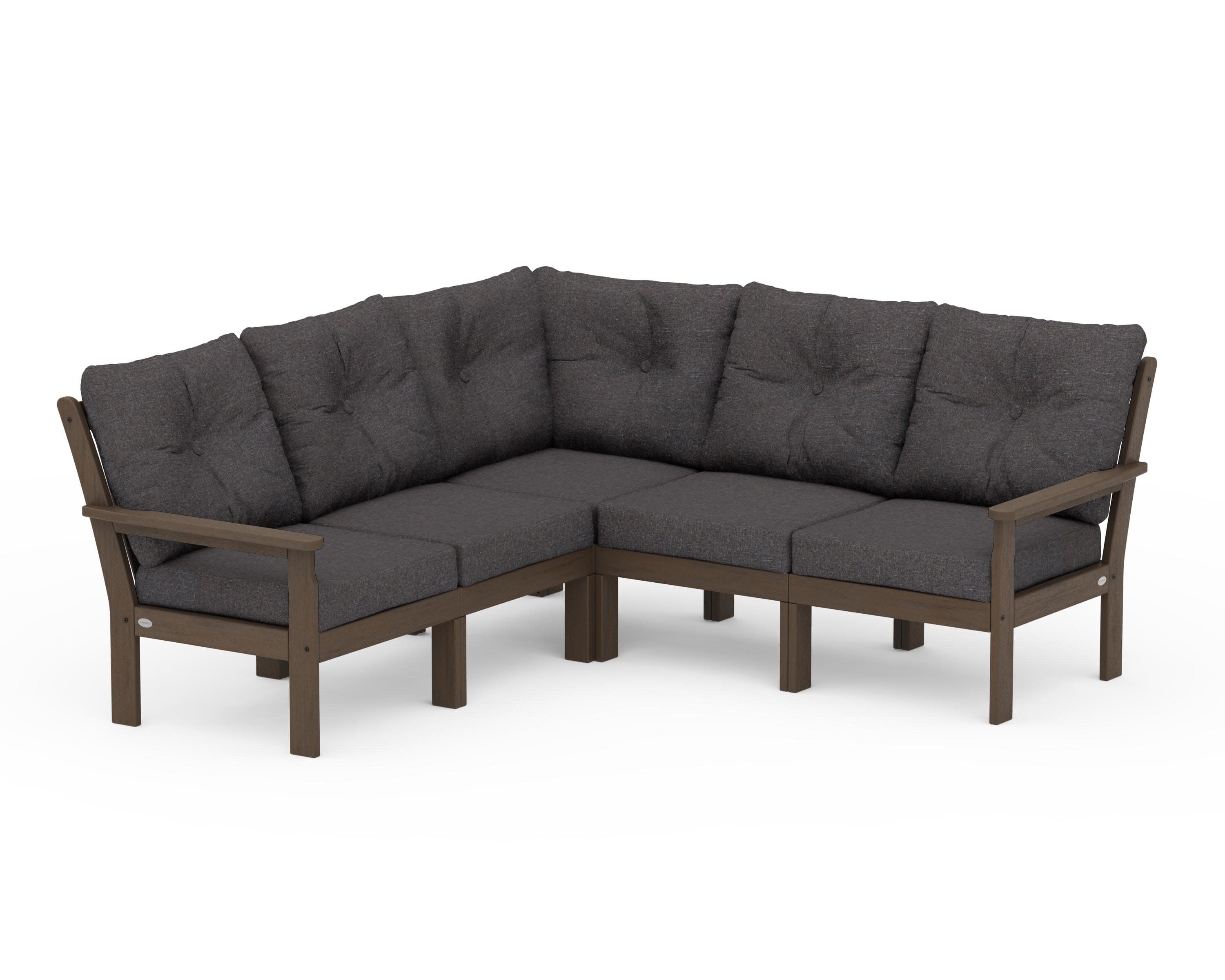 Vineyard 5-Piece Sectional in Kona / Ash Charcoal