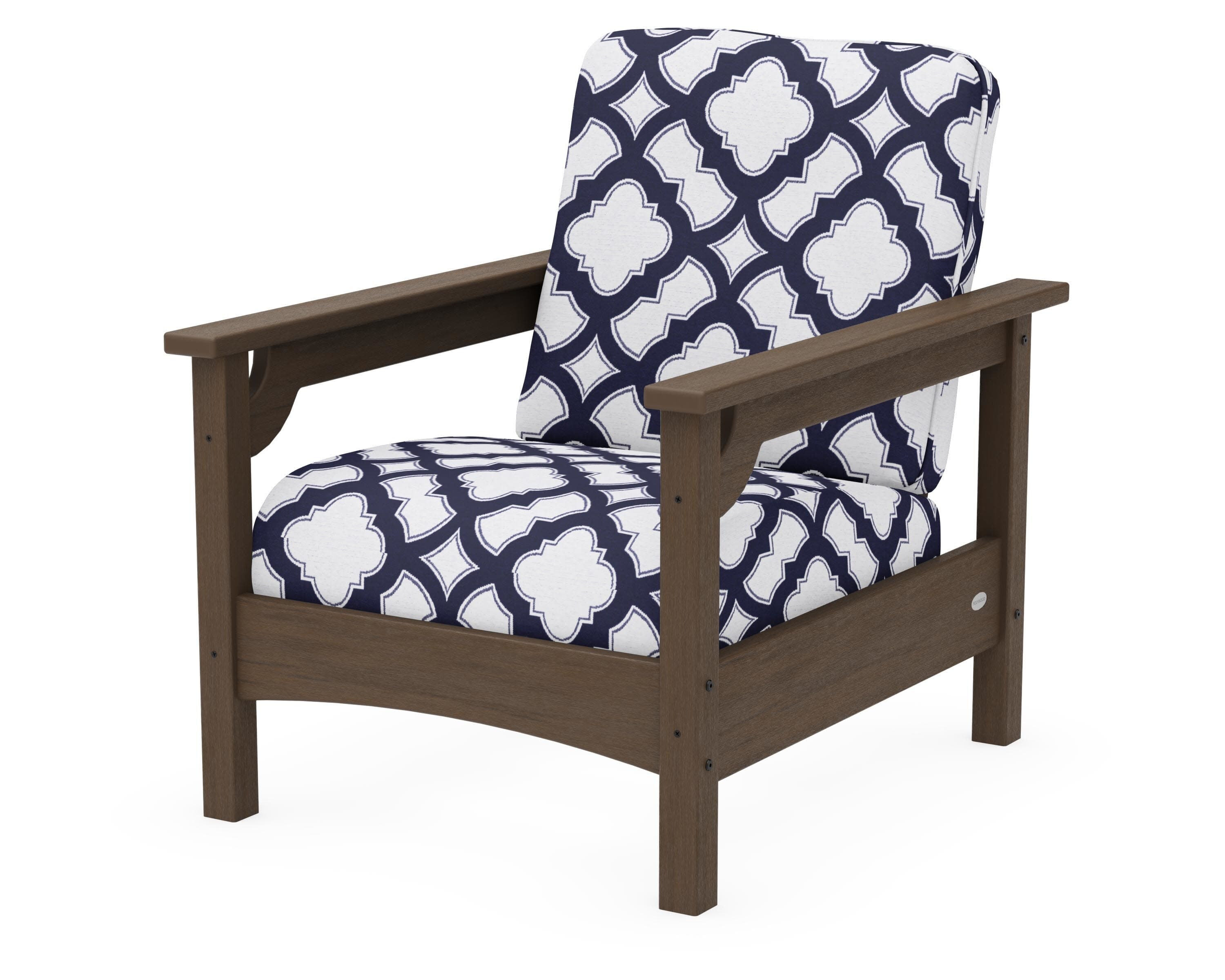 Club Chair in Kona / Trellis Navy