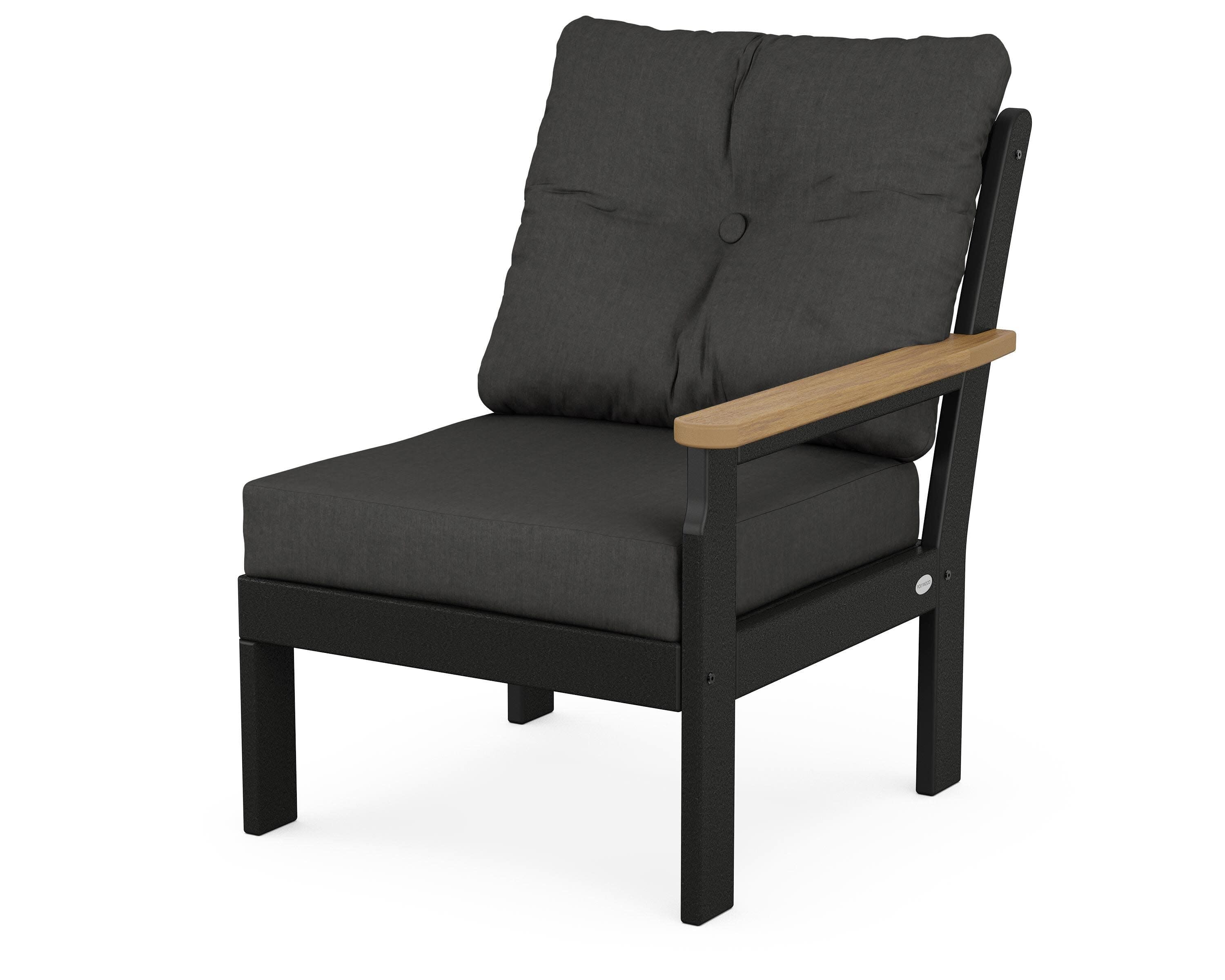 Vineyard Modular Right Arm Chair in Black / Natural / Spectrum Carbon