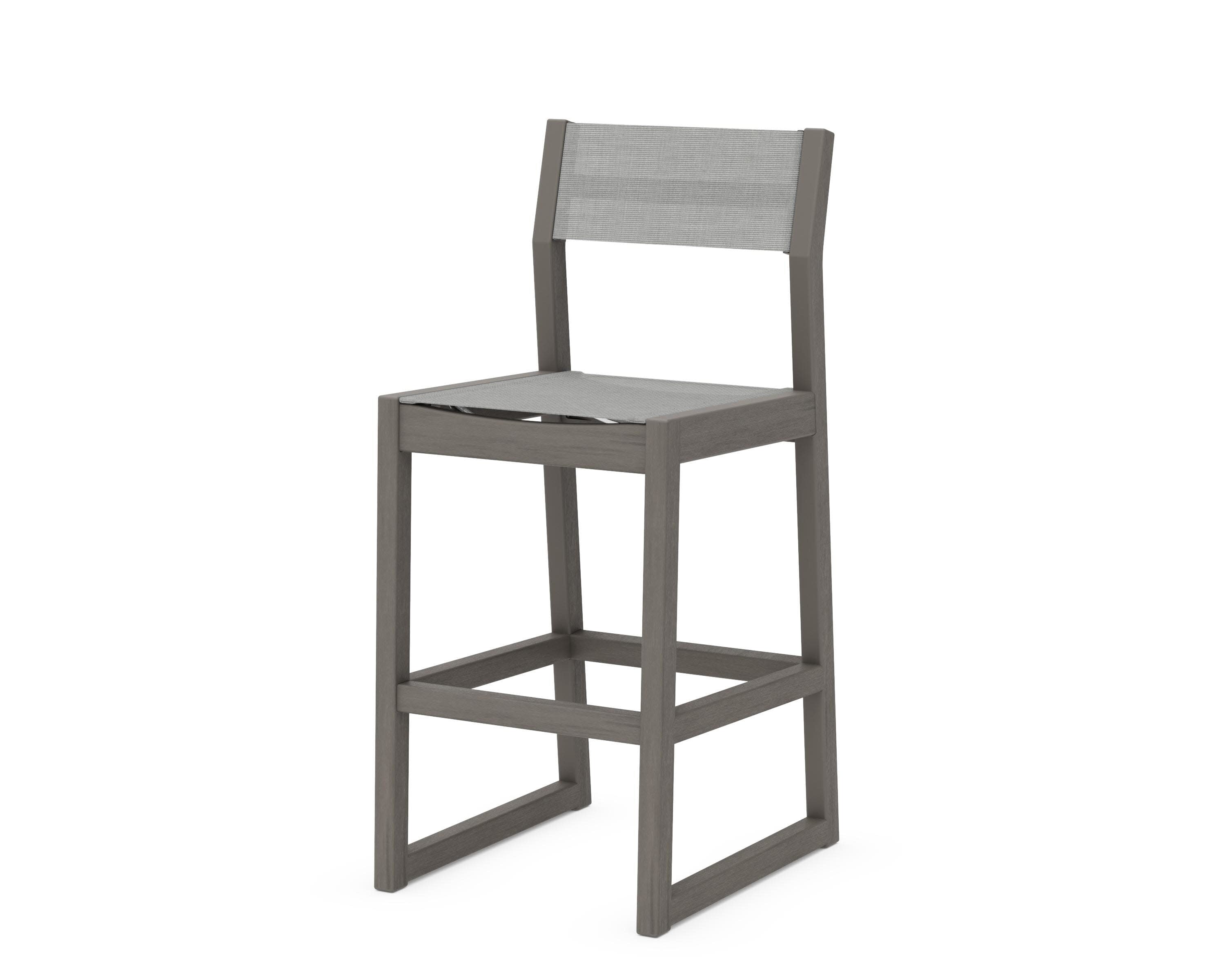 EDGE Sling Bar Side Chair in Driftwood / Metallic Sling