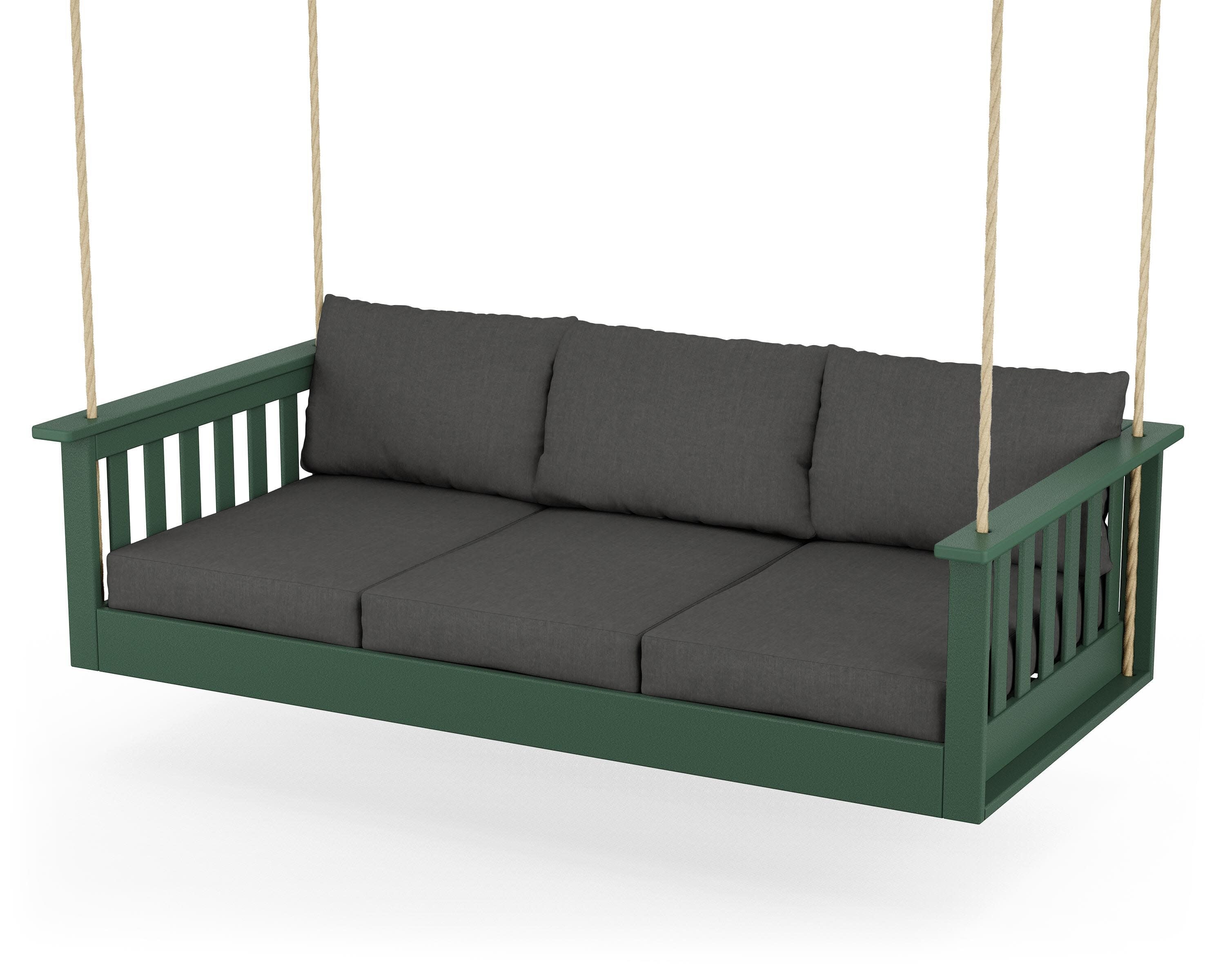 Vineyard Daybed Swing in Green / Spectrum Carbon