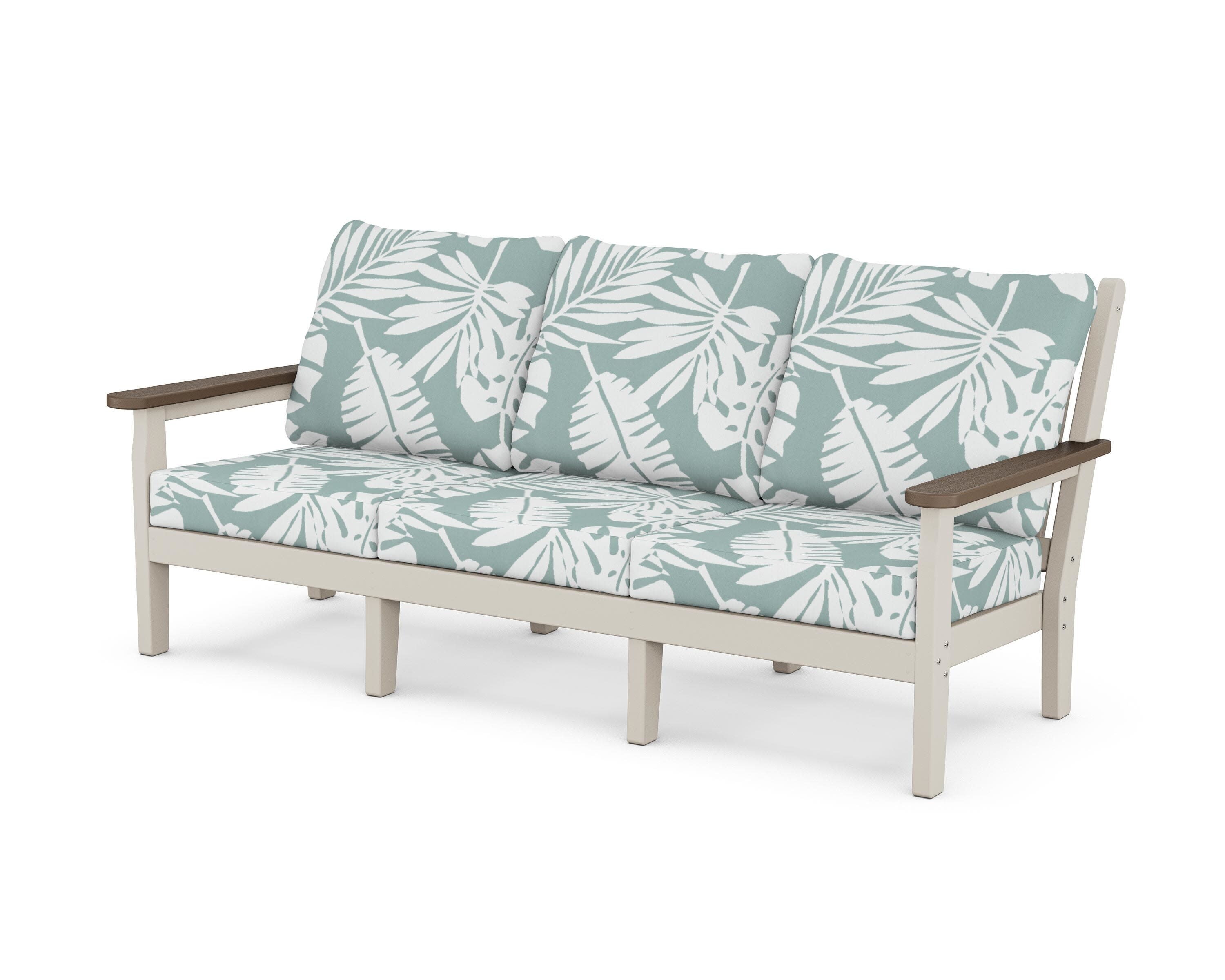 Chippendale Deep Seating Sofa in Sand / Kona / Leaf Glacier Spa