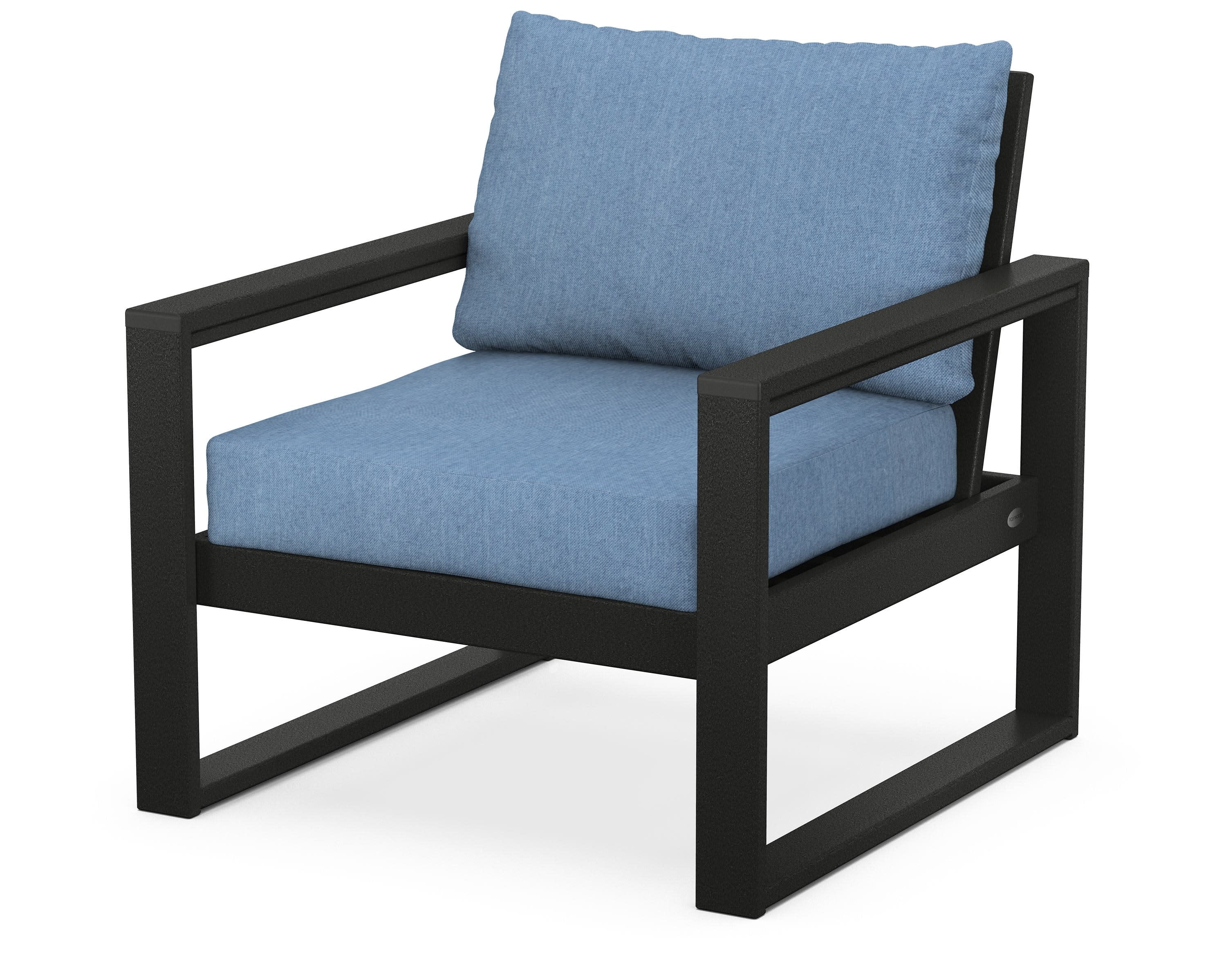 EDGE Club Chair in Black / Sky Blue