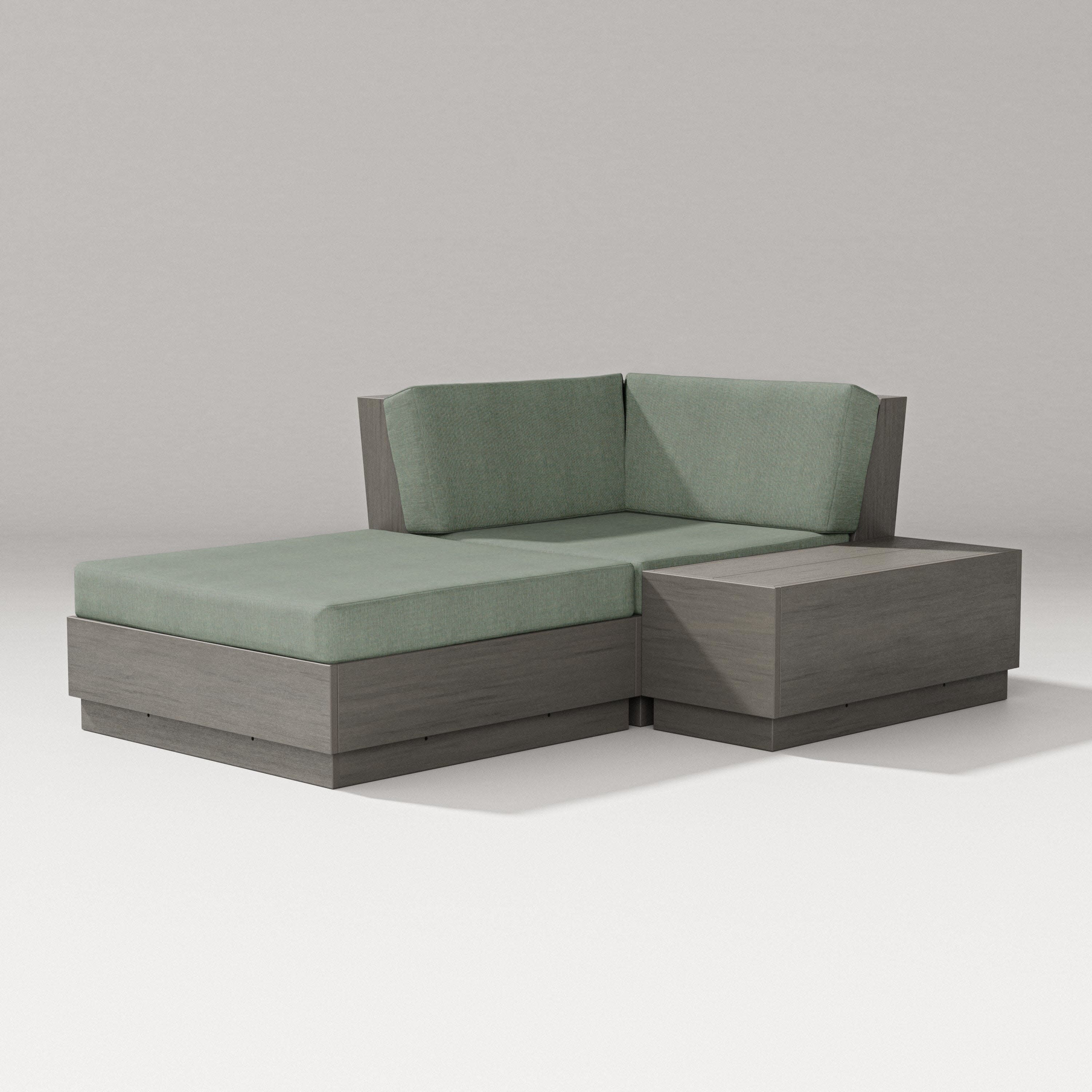 Elevate Corner Chaise in Driftwood / Cast Sage