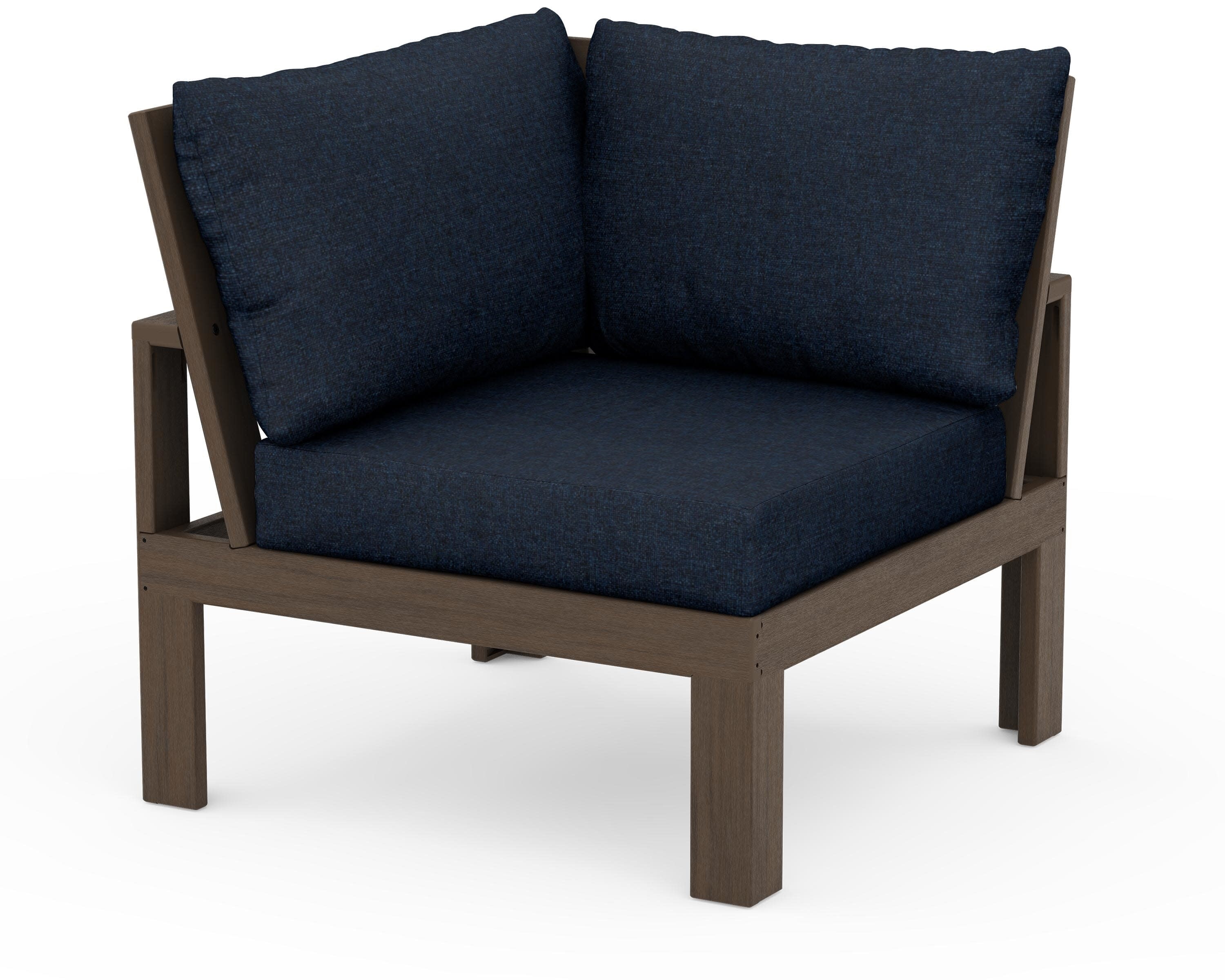 Modular Corner Chair in Kona / Marine Indigo