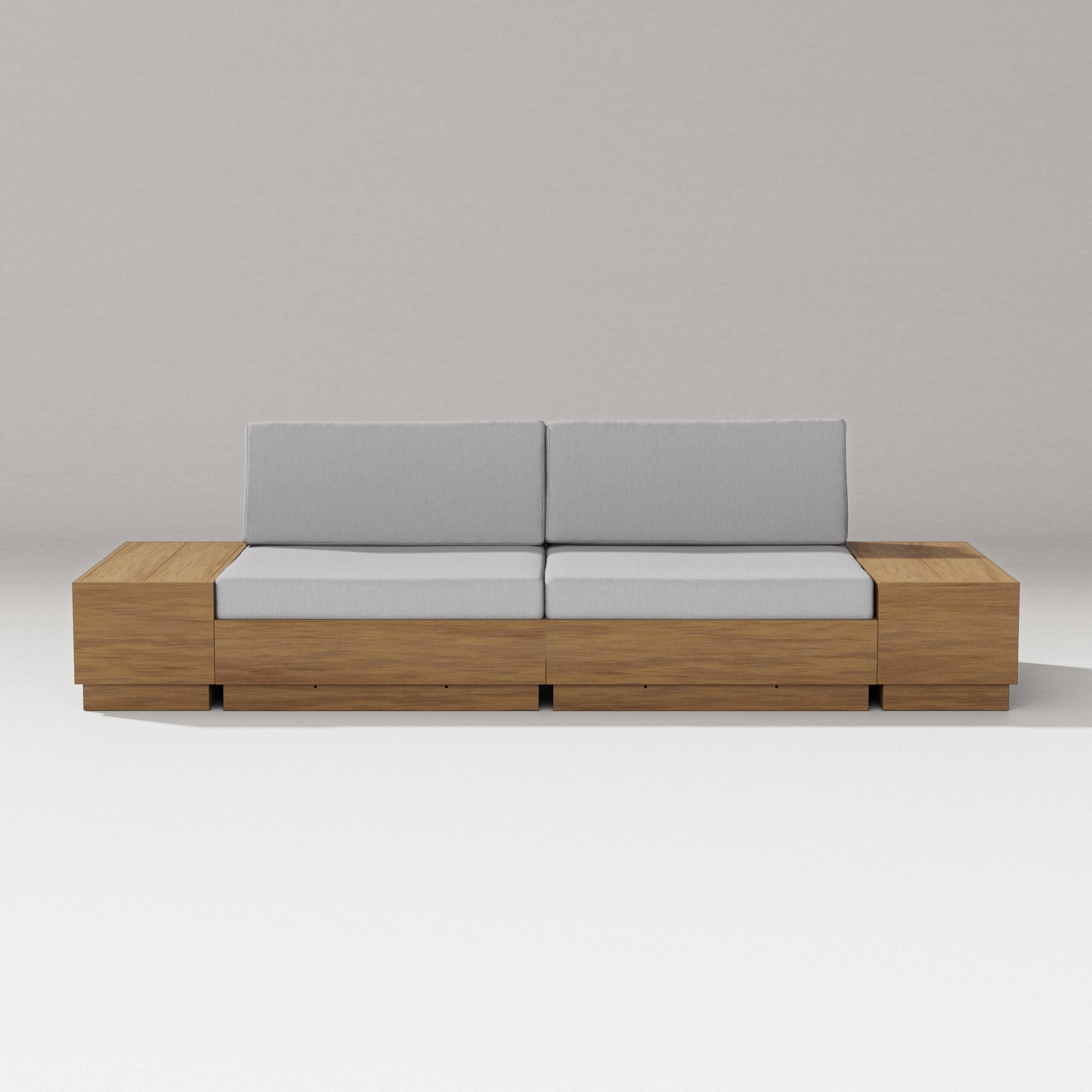 Elevate 4-Piece Loveseat Sectional in Natural / Granite