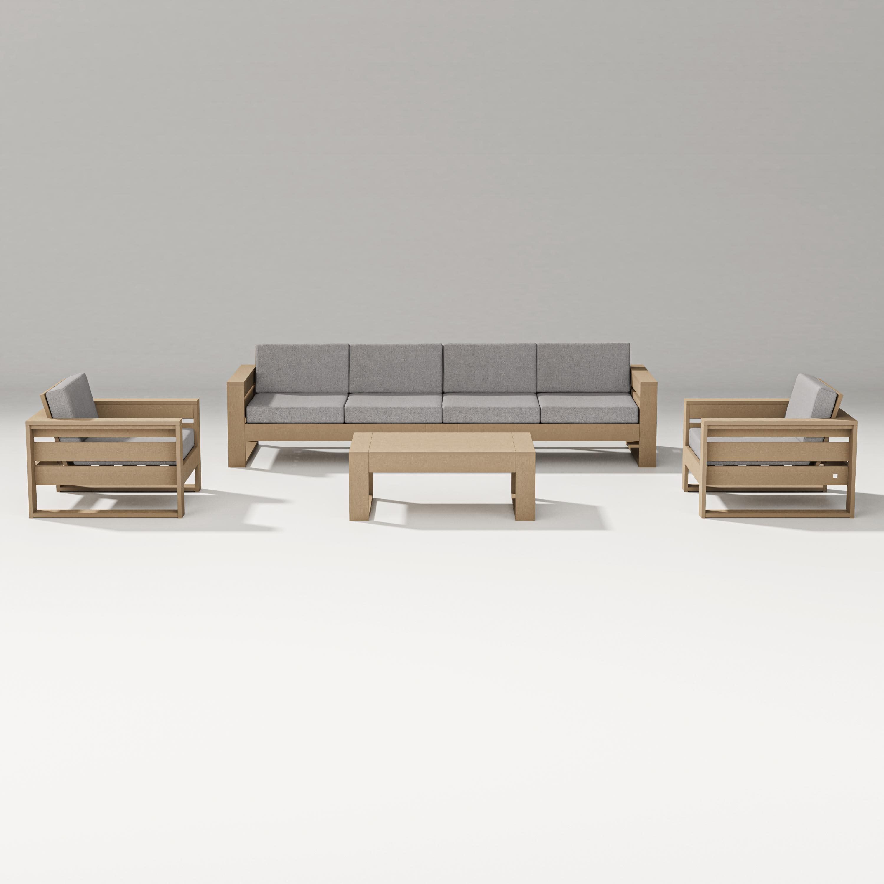 Latitude 5-Piece Lounge Sofa Set in Vintage Sahara / Grey Mist