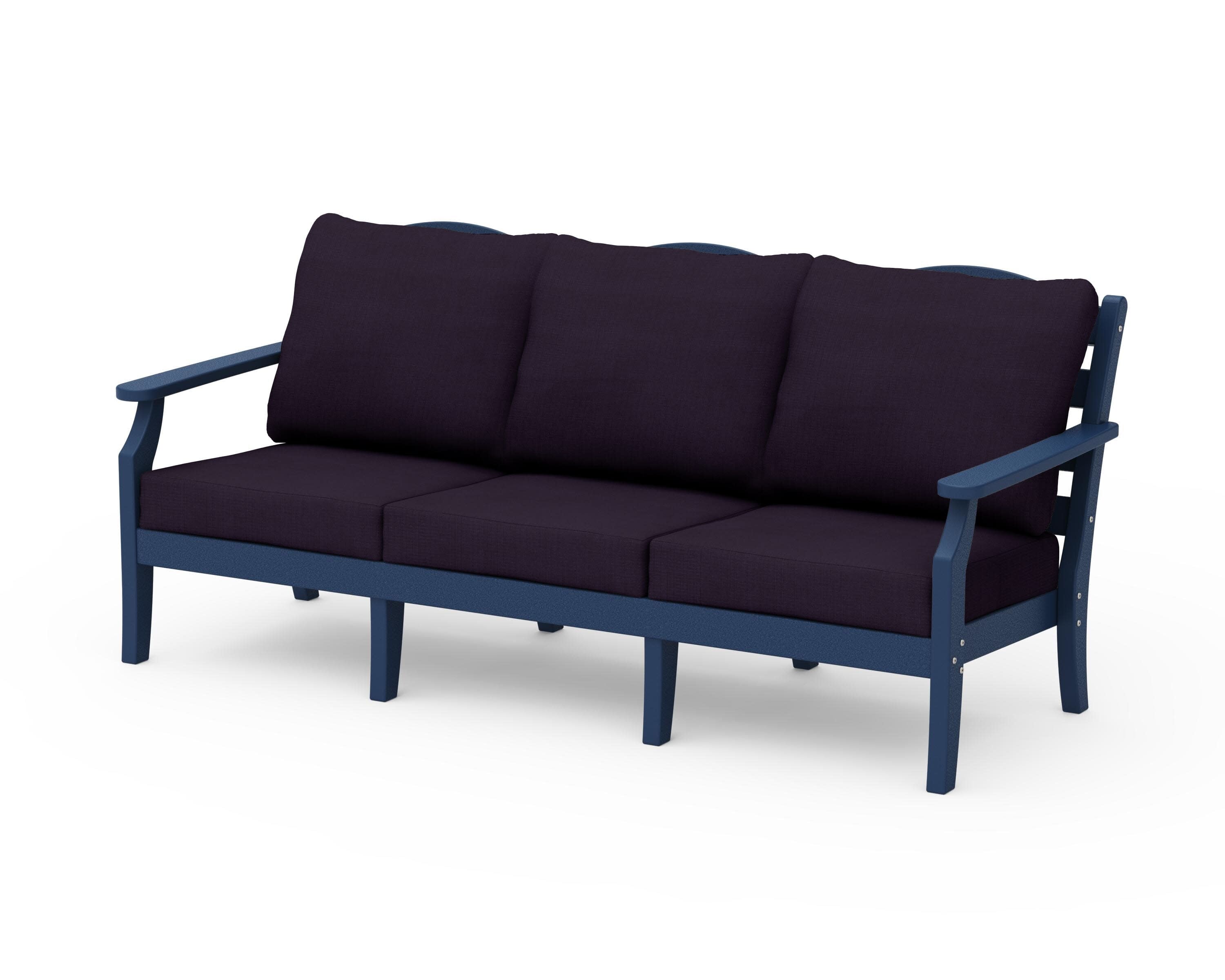 Savannah Deep Seating Sofa in Navy / Navy Linen