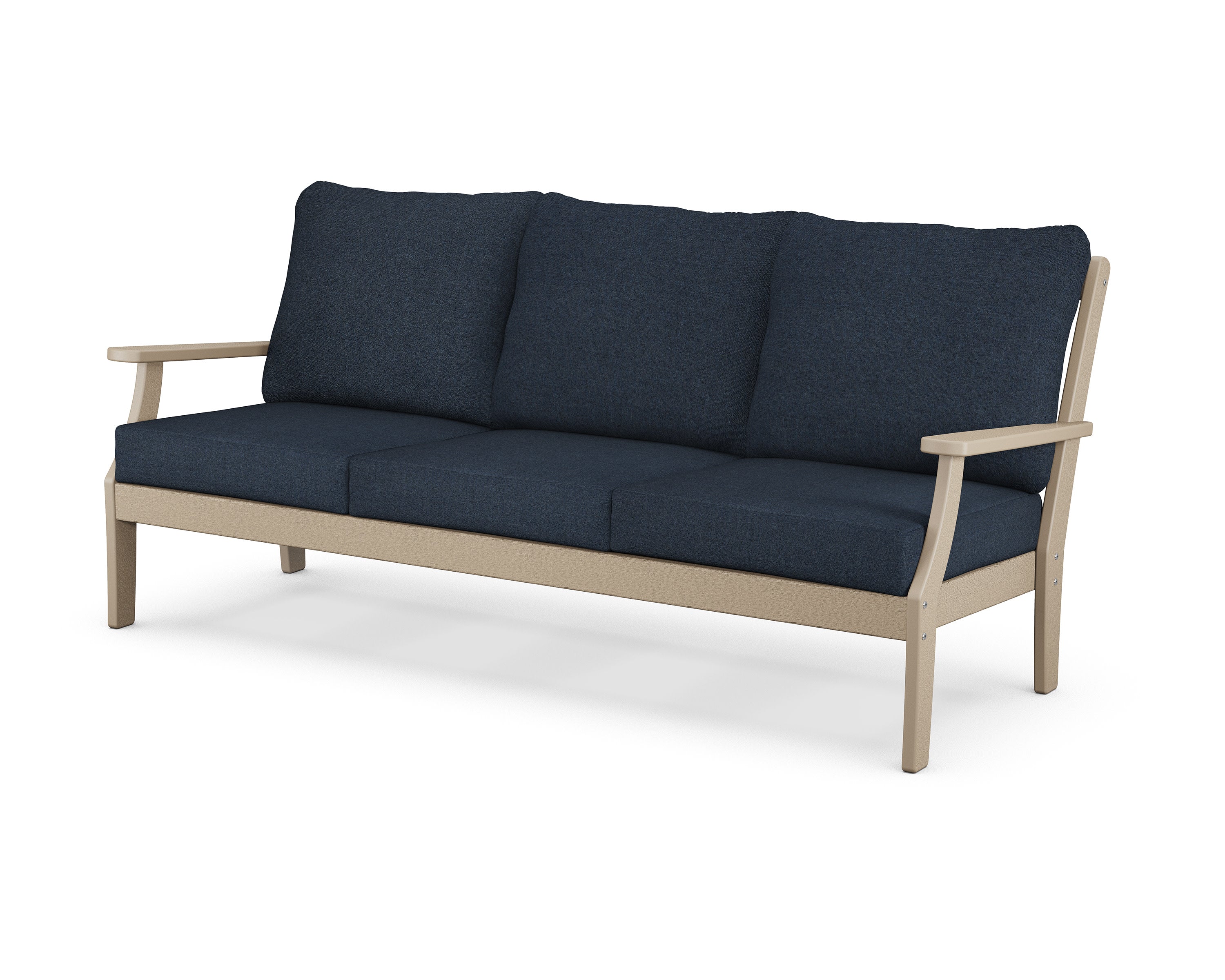 Braxton Deep Seating Sofa in Vintage Sahara / Marine Indigo