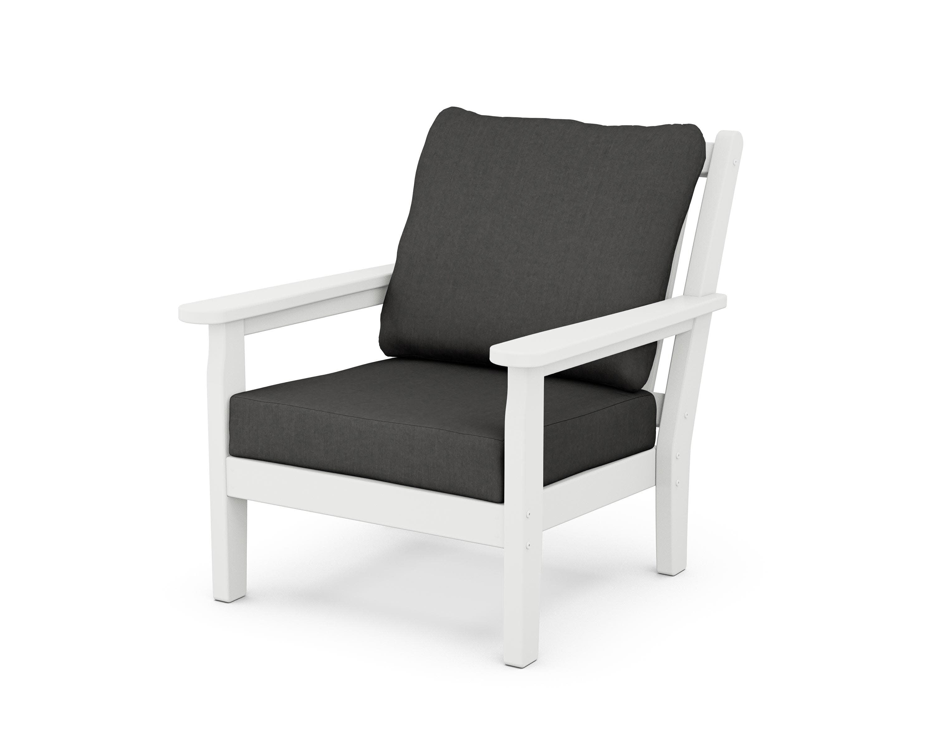 Chippendale Deep Seating Chair in White / Spectrum Carbon