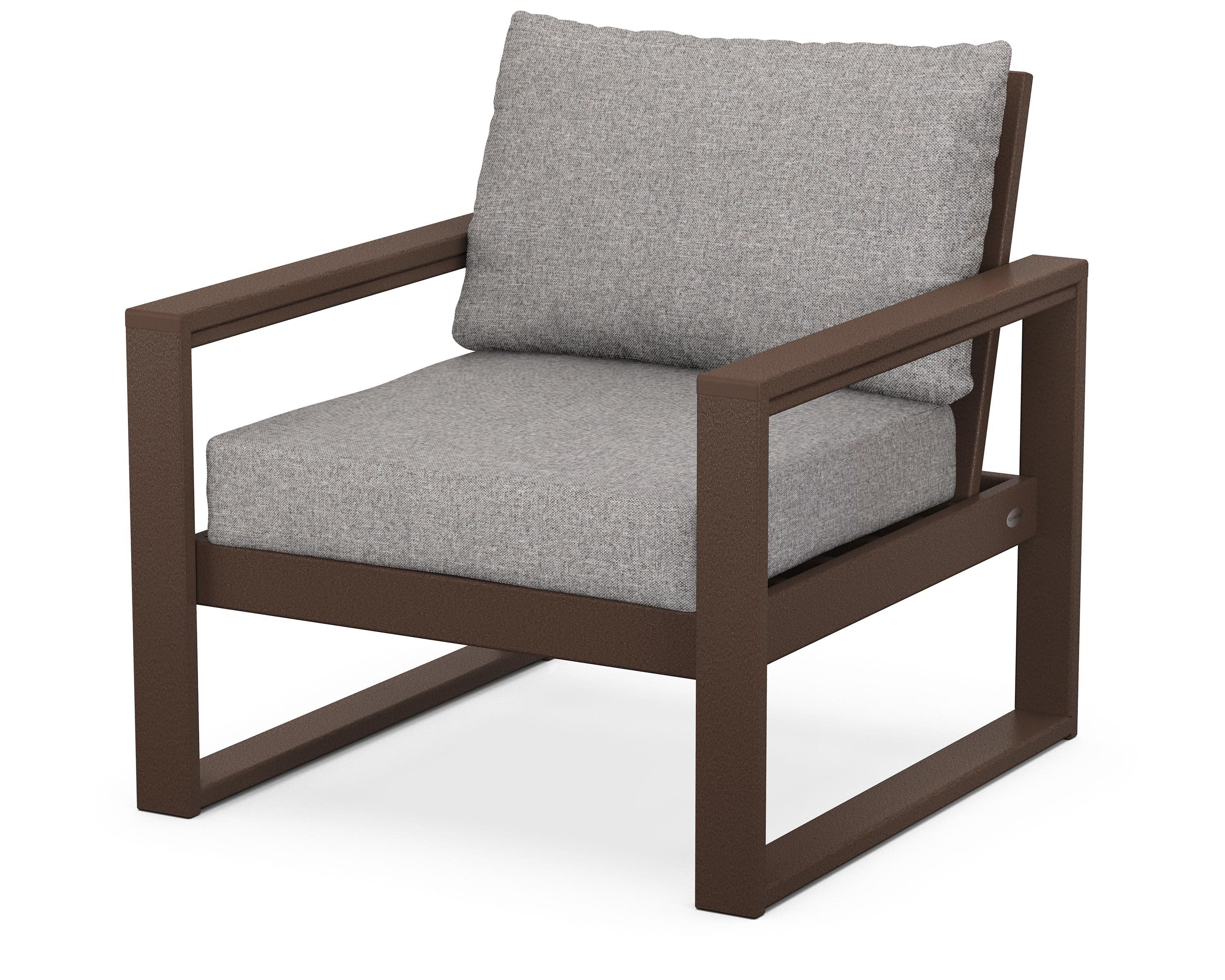 EDGE Club Chair in Mahogany / Grey Mist