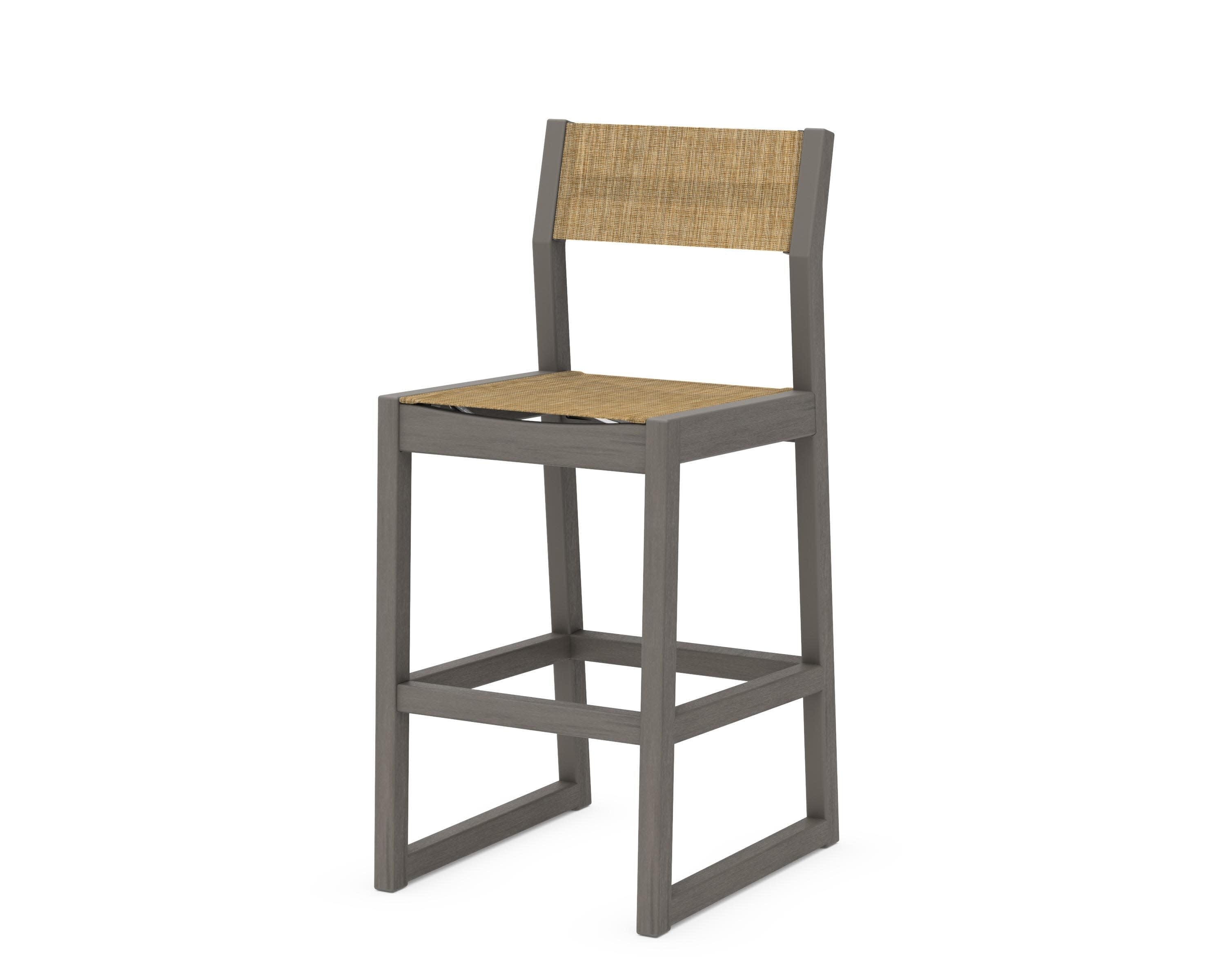 EDGE Sling Bar Side Chair in Driftwood / Burlap Sling