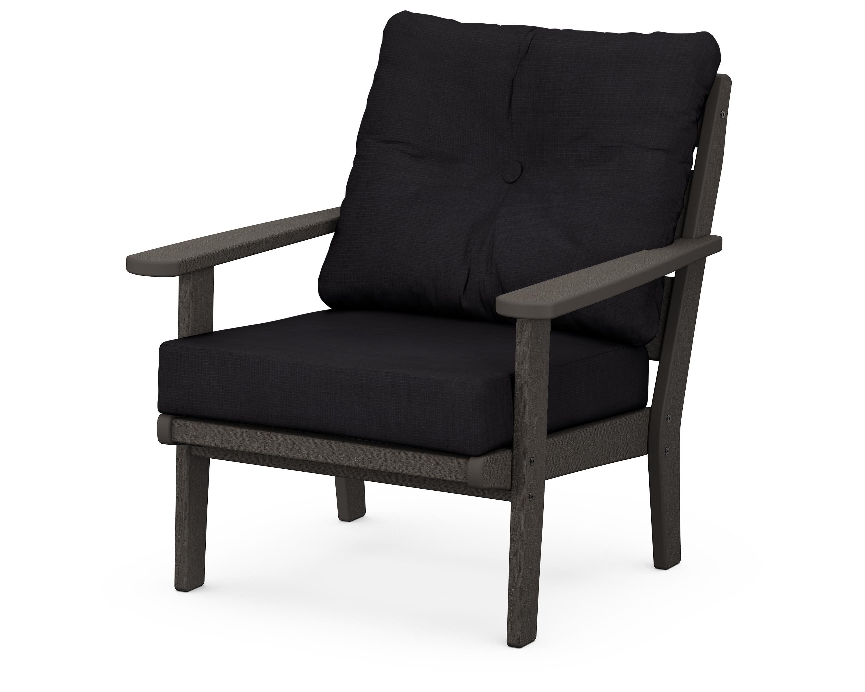 Lakeside Deep Seating Chair in Vintage Coffee / Midnight Linen