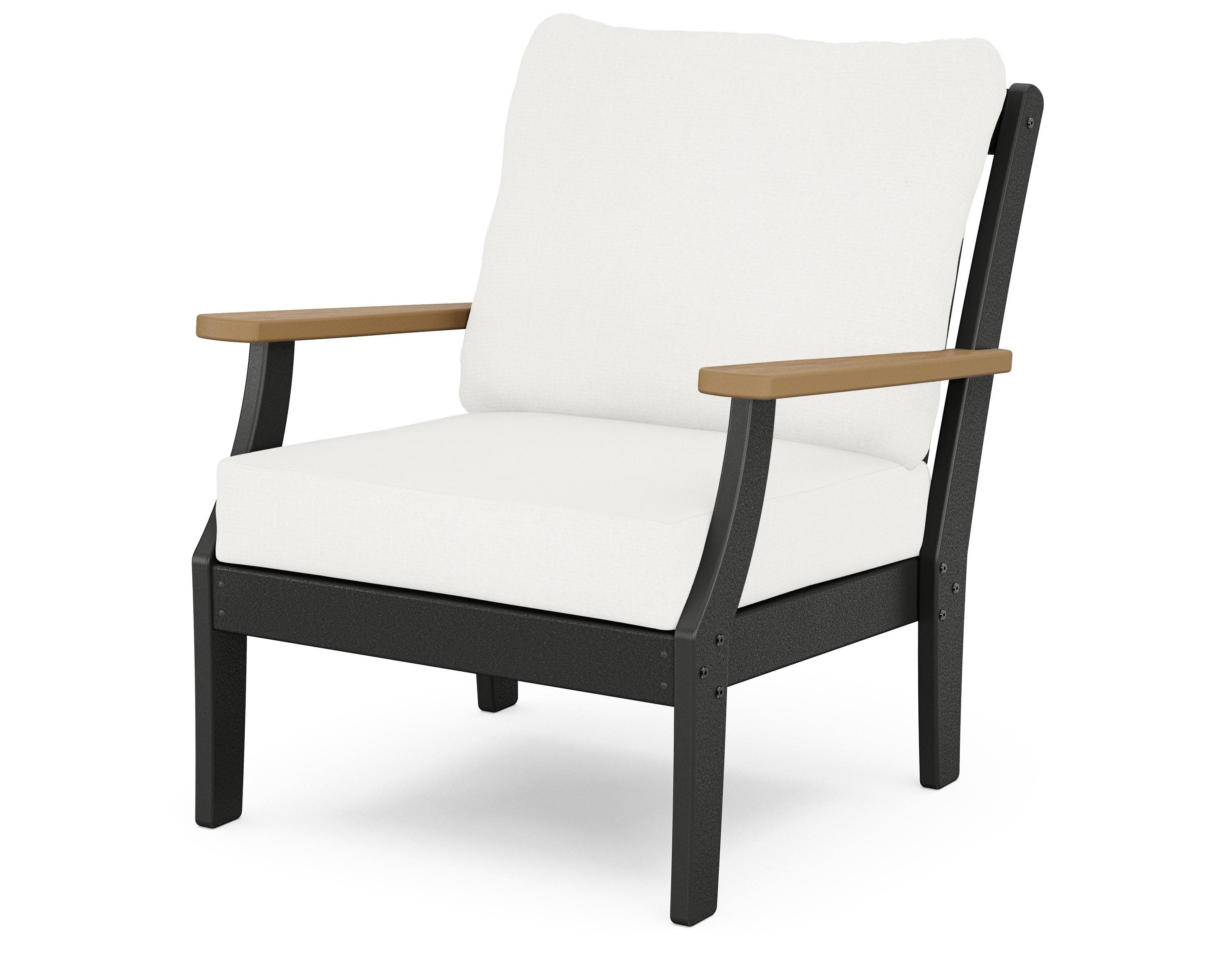 Braxton Deep Seating Chair in Black / Natural / Natural Linen