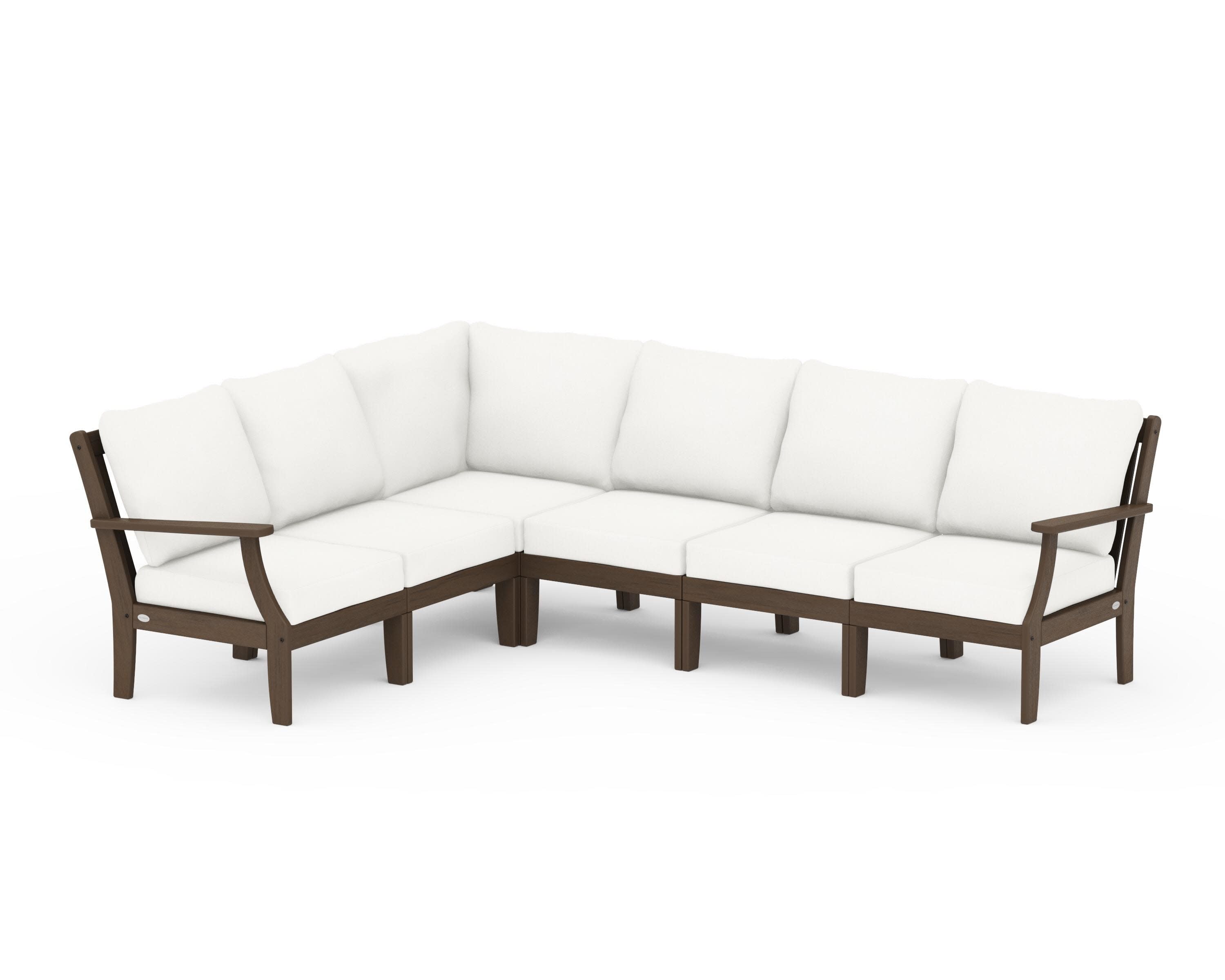 Braxton Modular 6-Piece Deep Seating Set in Kona / Natural Linen