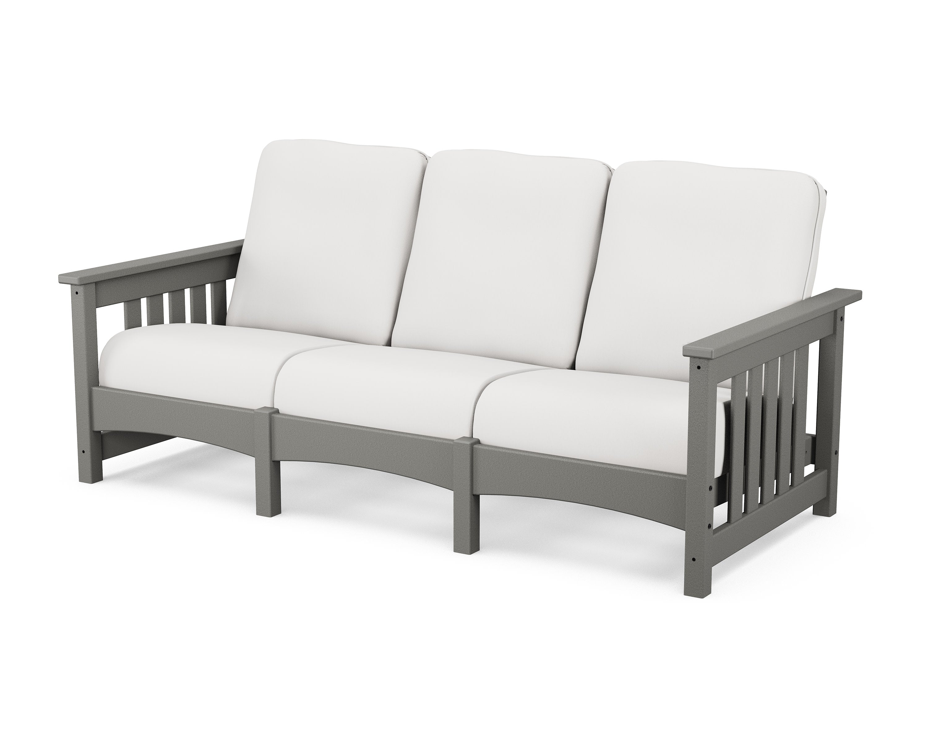 Club Mission Sofa in Slate Grey / Natural Linen