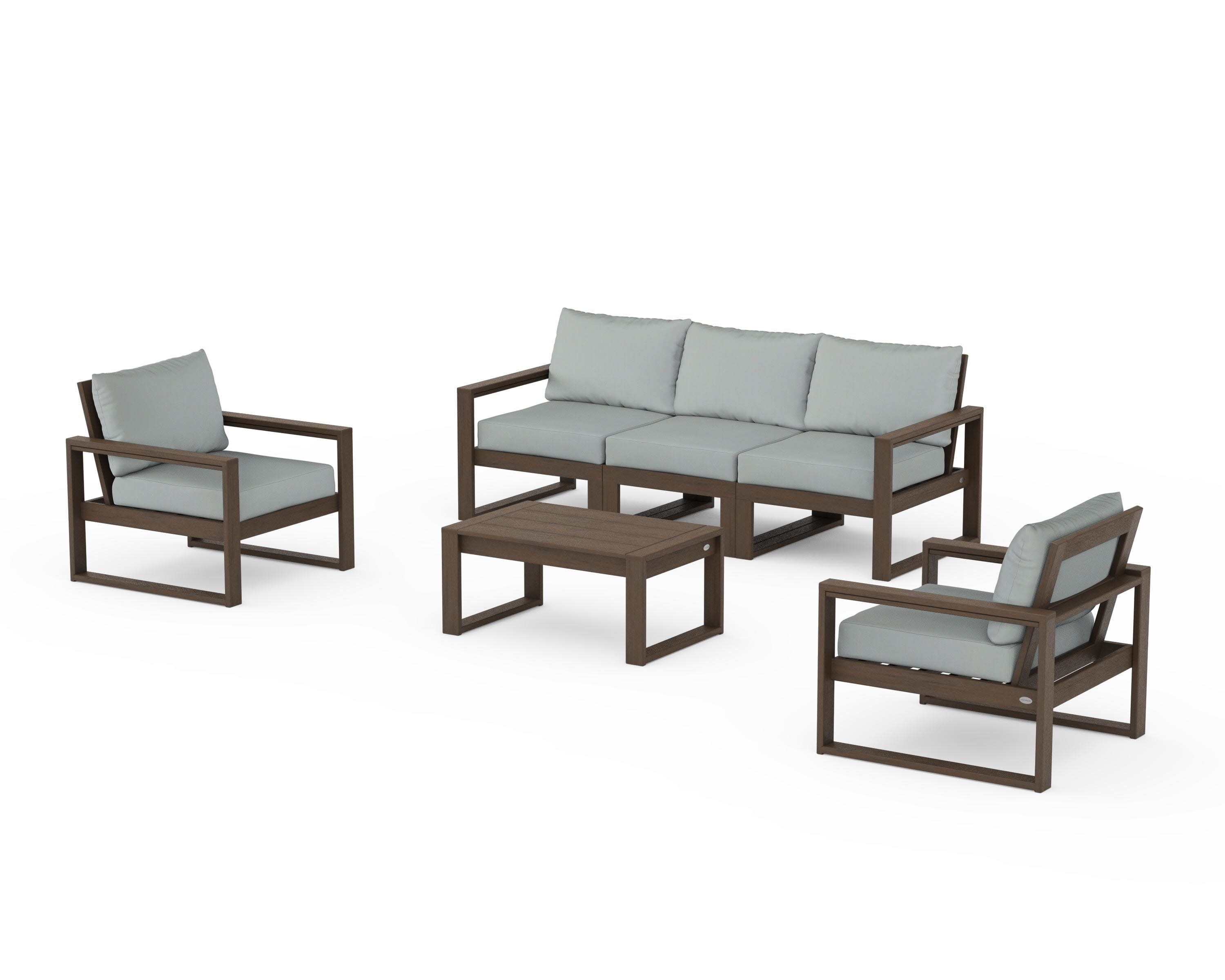 EDGE Sectional 4-Piece Deep Seating Set with Sofa in Kona / Spa