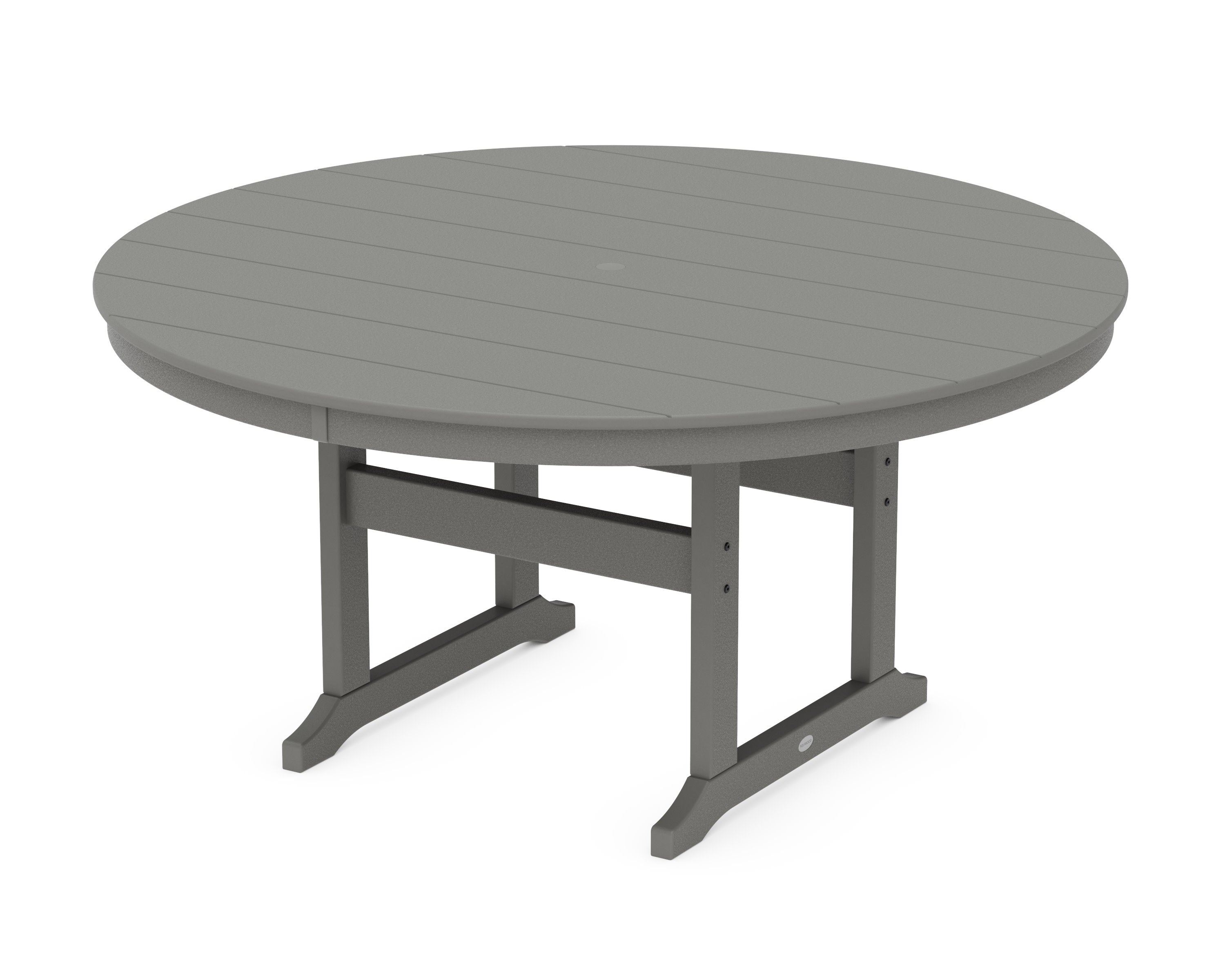 60" Round Farmhouse Dining Table in Slate Grey